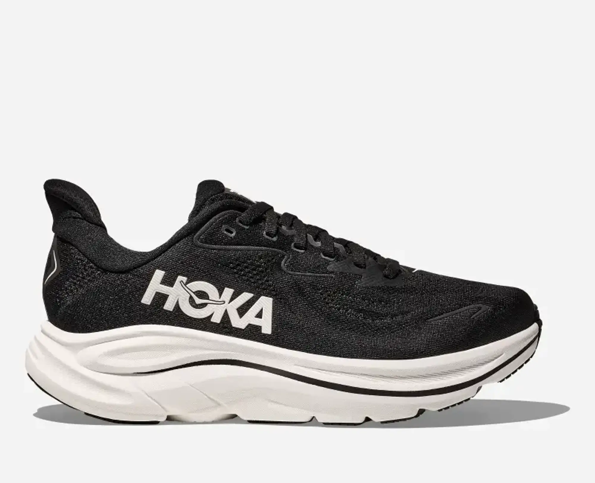 Hoka Men's Clifton 10 Road Running Shoes In Black/White