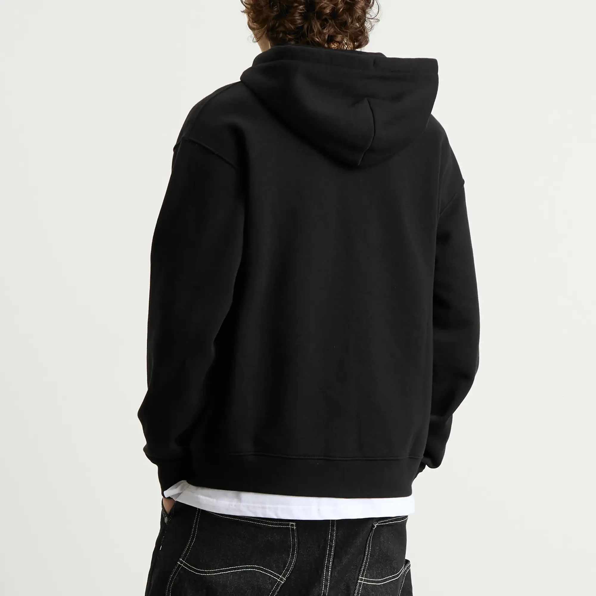 Dime Men's Cursive Small Logo Zip Hoodie Black