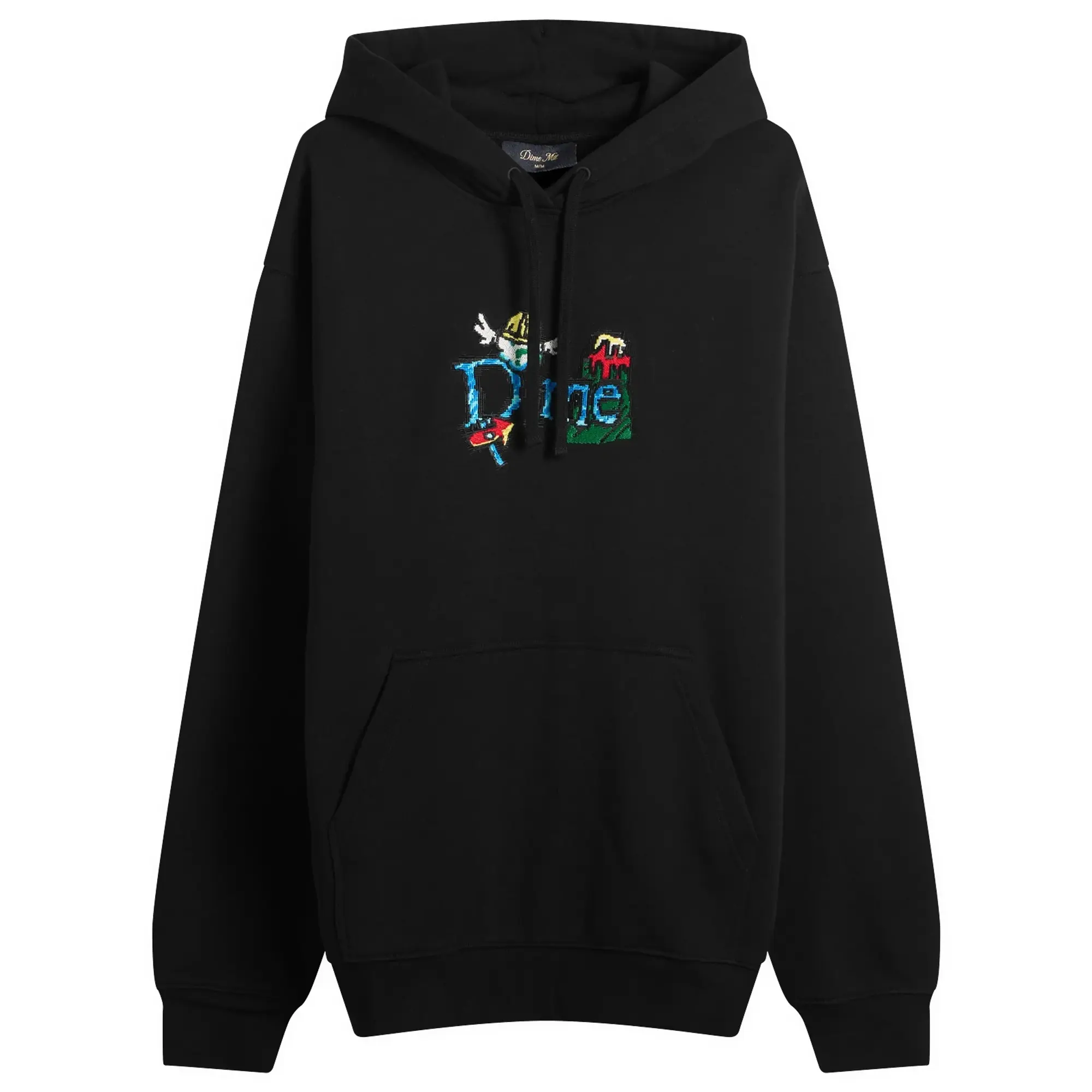 Dime Men's Classic Fuzzy Hoodie Black