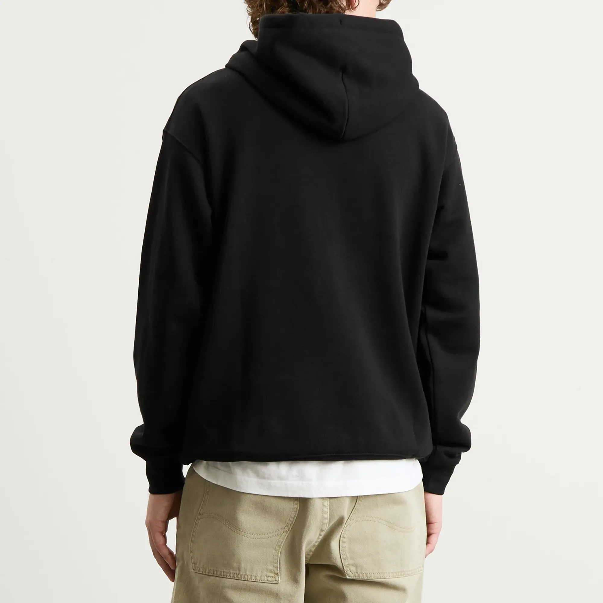 Dime Men's Classic Fuzzy Hoodie Black
