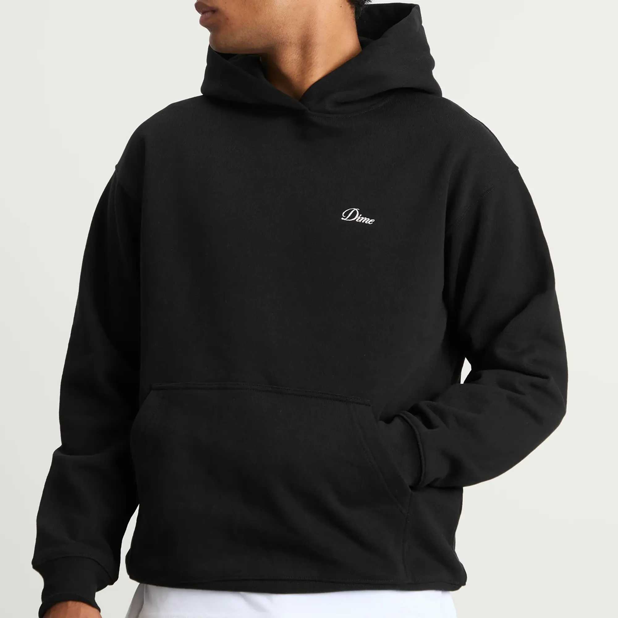 Dime Men's Cursive Small Logo Hoodie Black