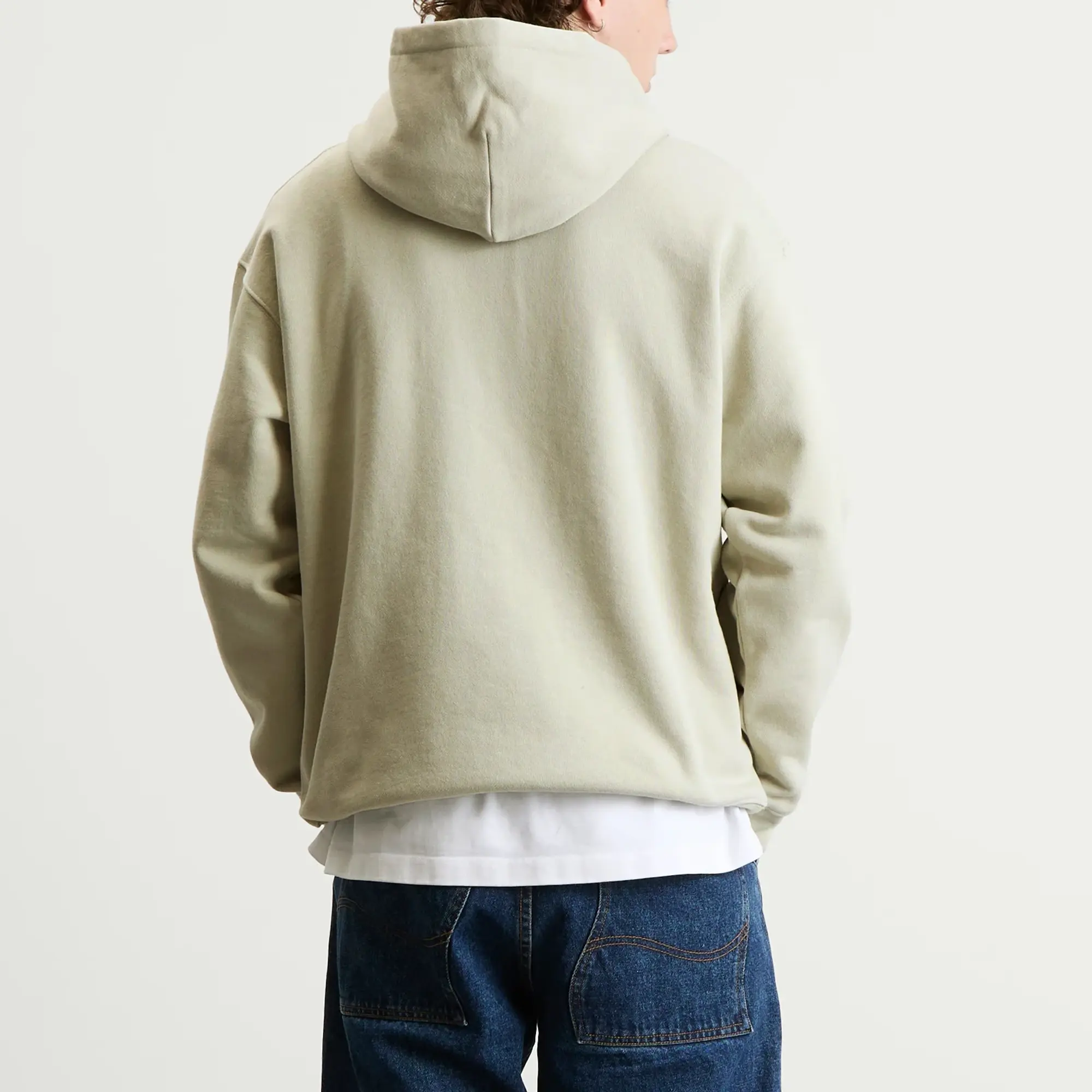 Dime Men's Cursive Small Logo Hoodie Charcoal Moss