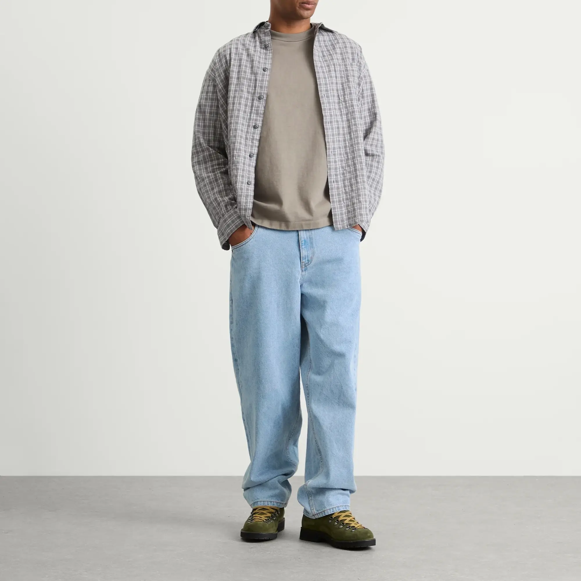 Dime Men's Classic Baggy Denim Pants Blue Washed