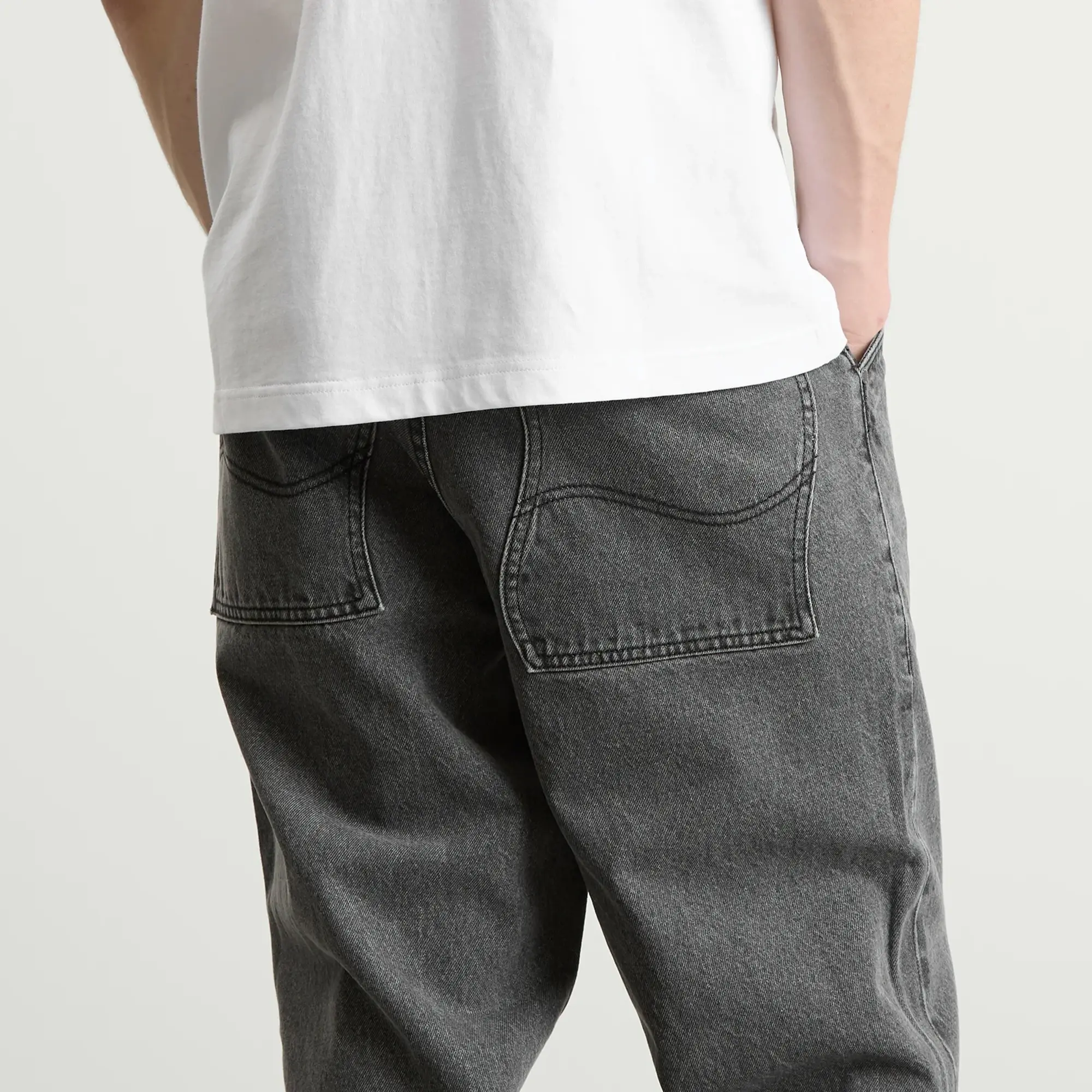 Dime Men's Classic Relaxed Denim Pants Faded Black