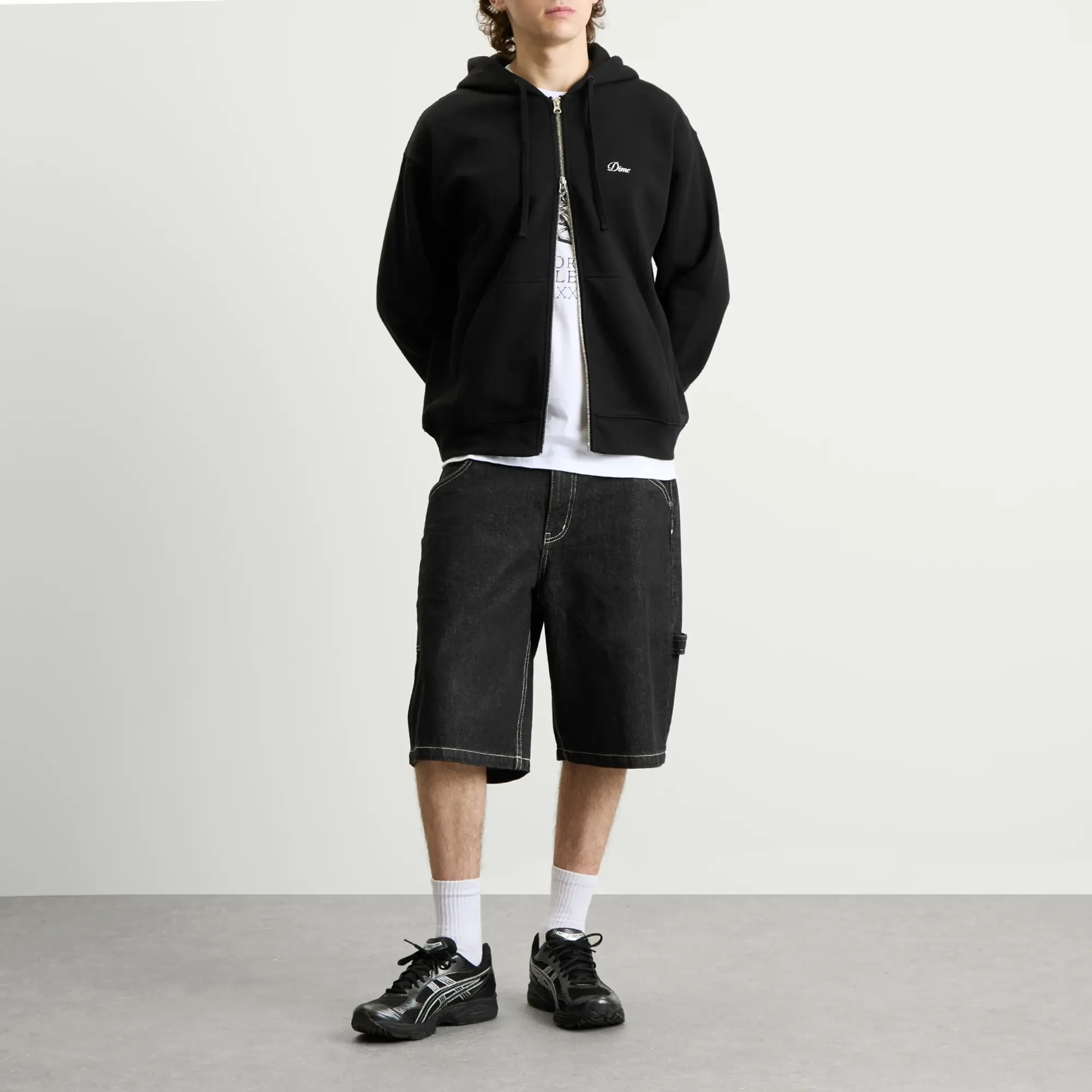 Dime Men's Classic Denim Shorts Black Washed