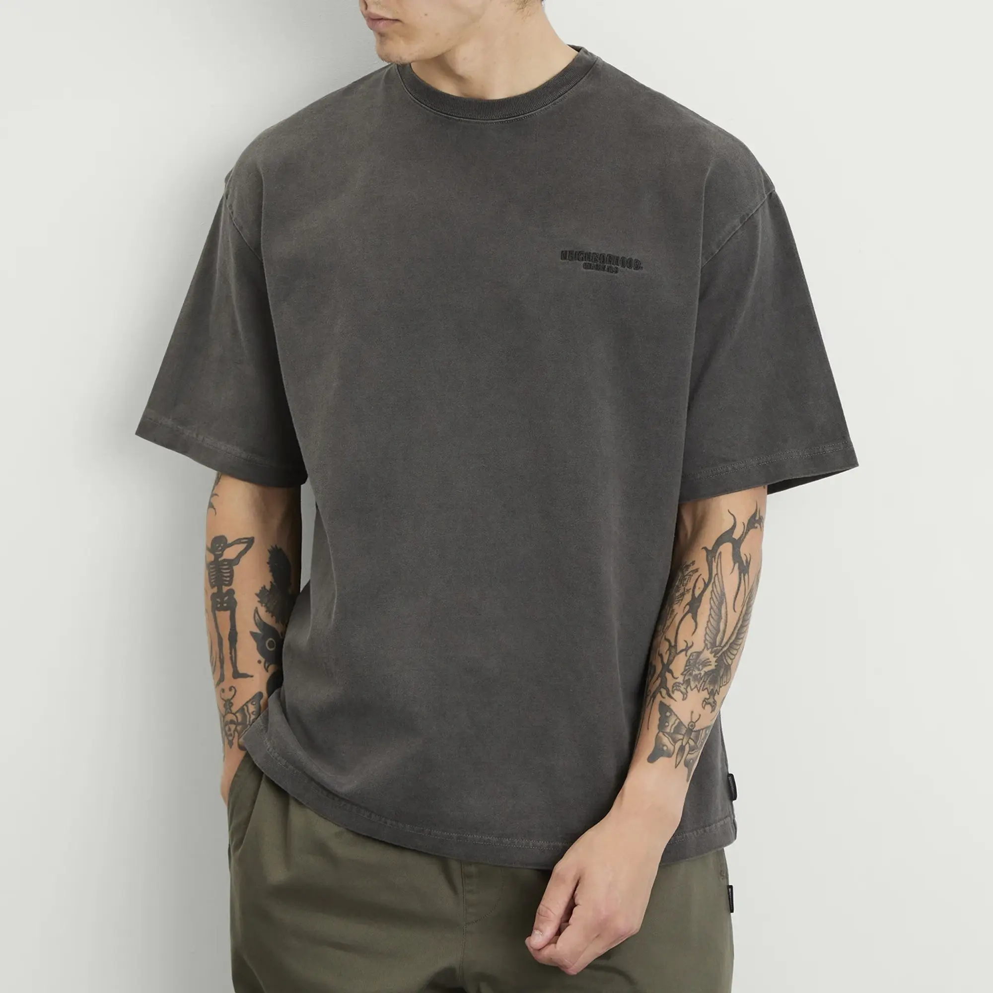 Neighborhood Men's Pigment Dyed T-Shirt Black