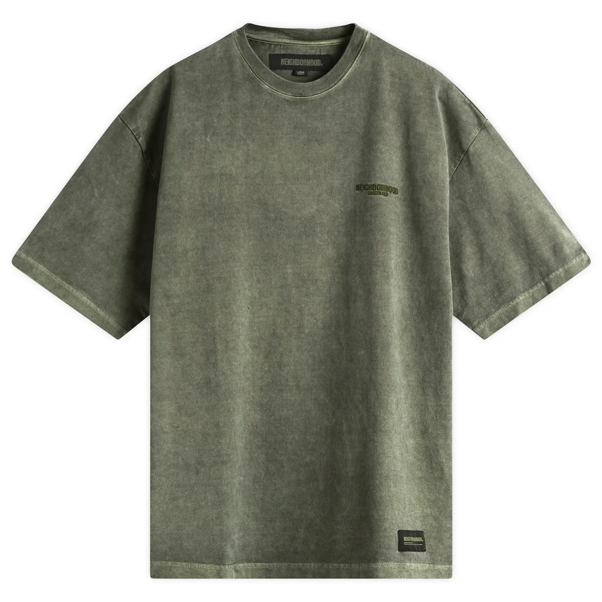Neighborhood Men's Pigment Dyed T-Shirt Olive Drab