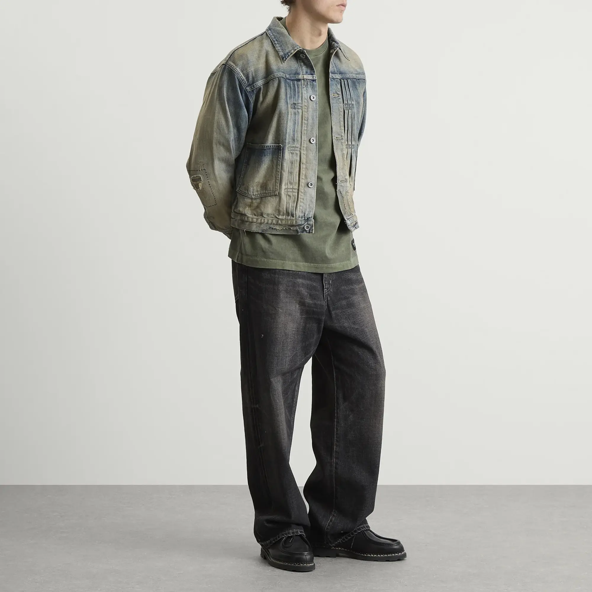 Neighborhood Men's Pigment Dyed T-Shirt Olive Drab