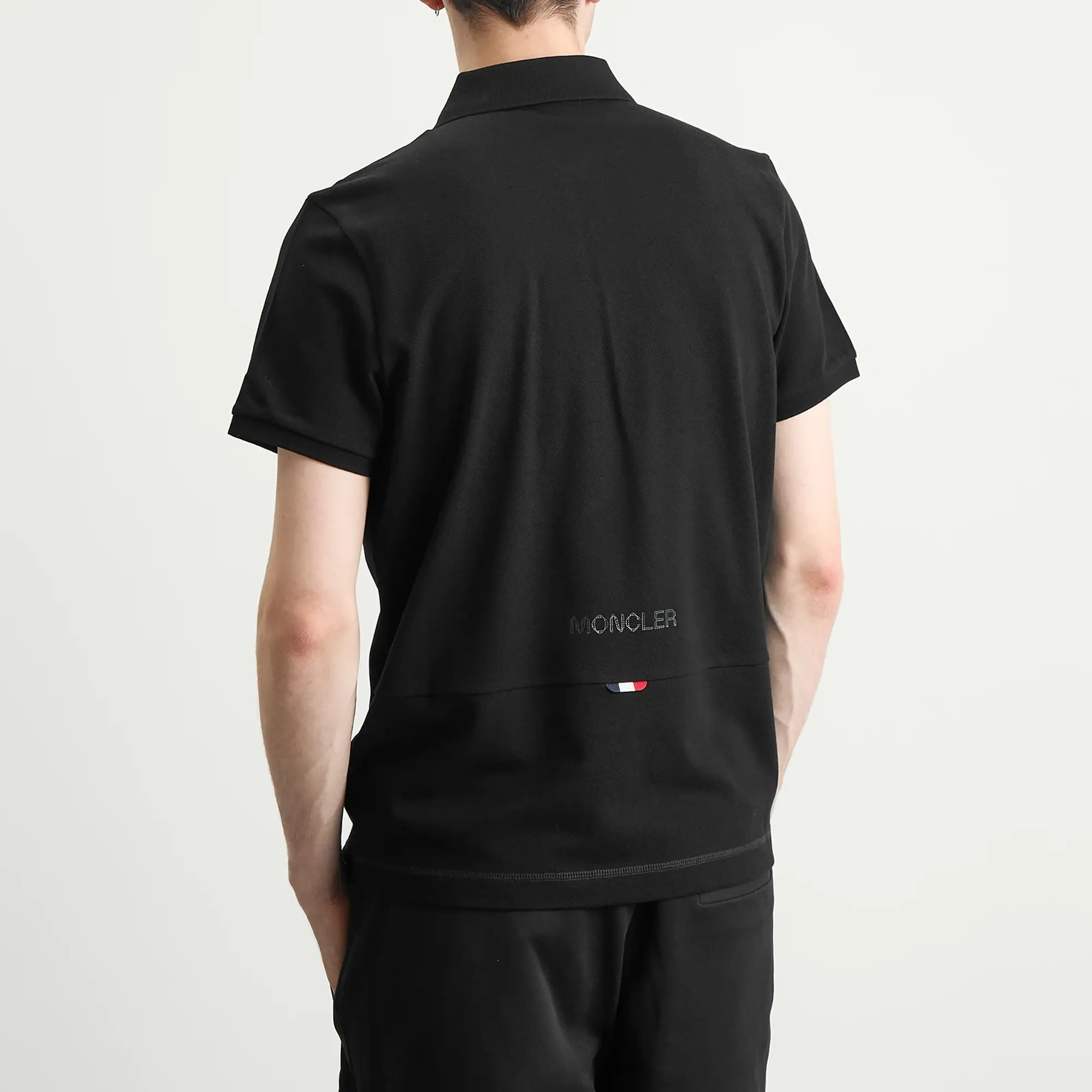 Moncler Men's Short Sleeve Polo Black