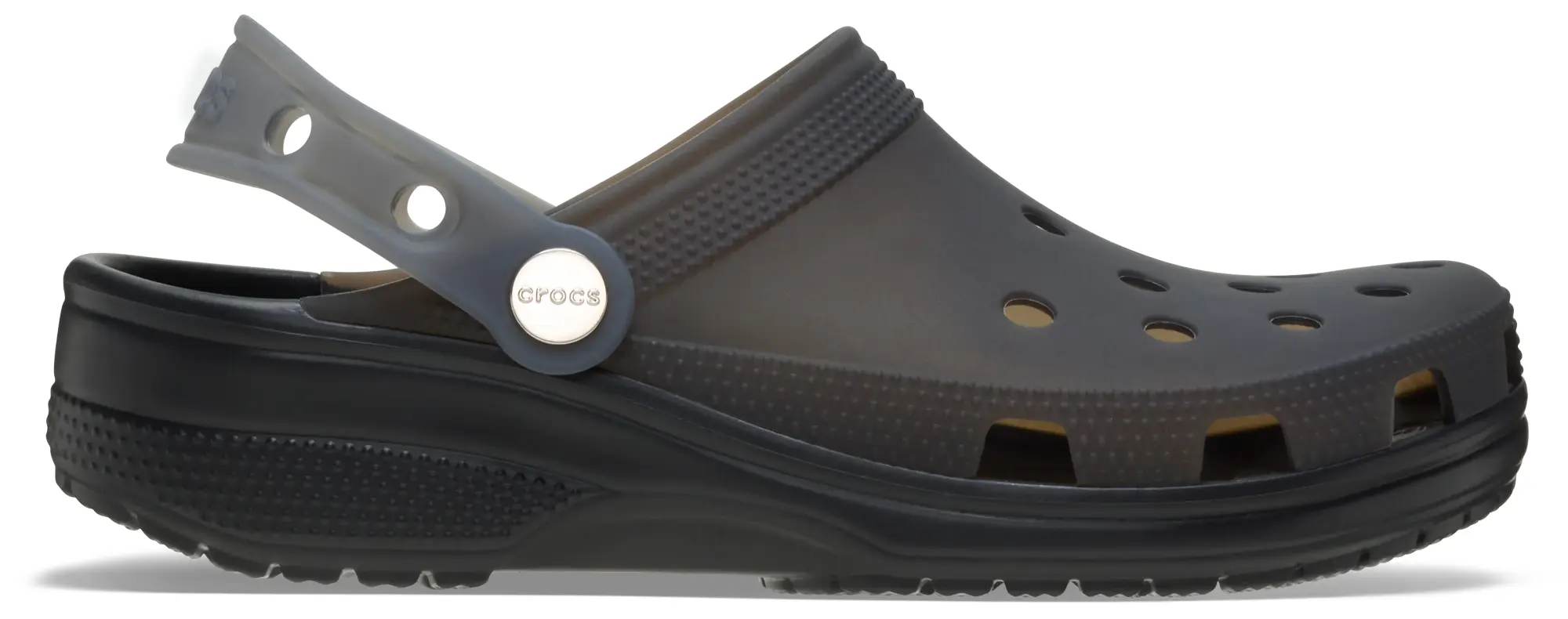 Crocs | Unisex | Classic Frosted Backstrap | Clogs | Black / Multi | W5/M4