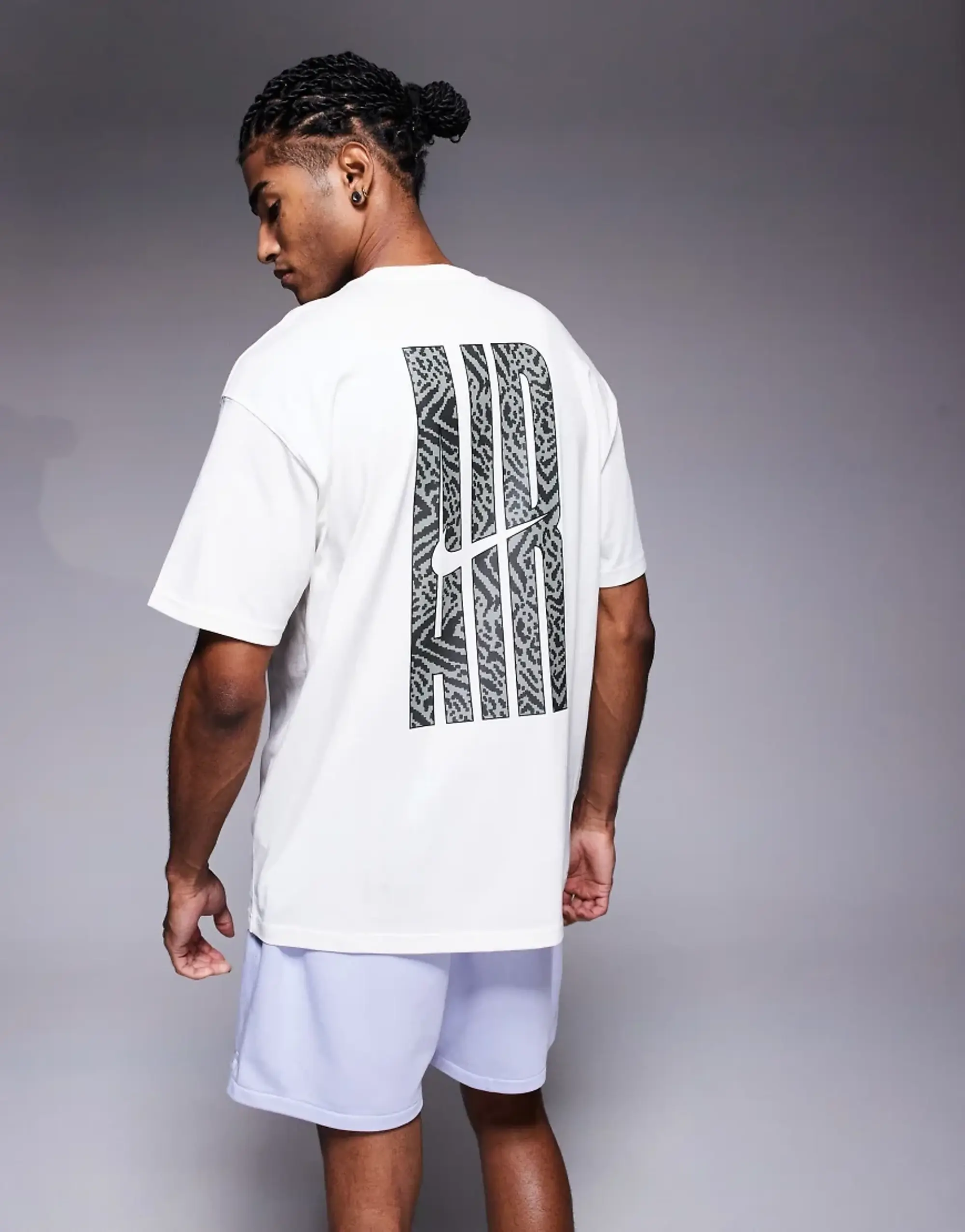 Nike Air Graphic T-Shirt In Cream-White