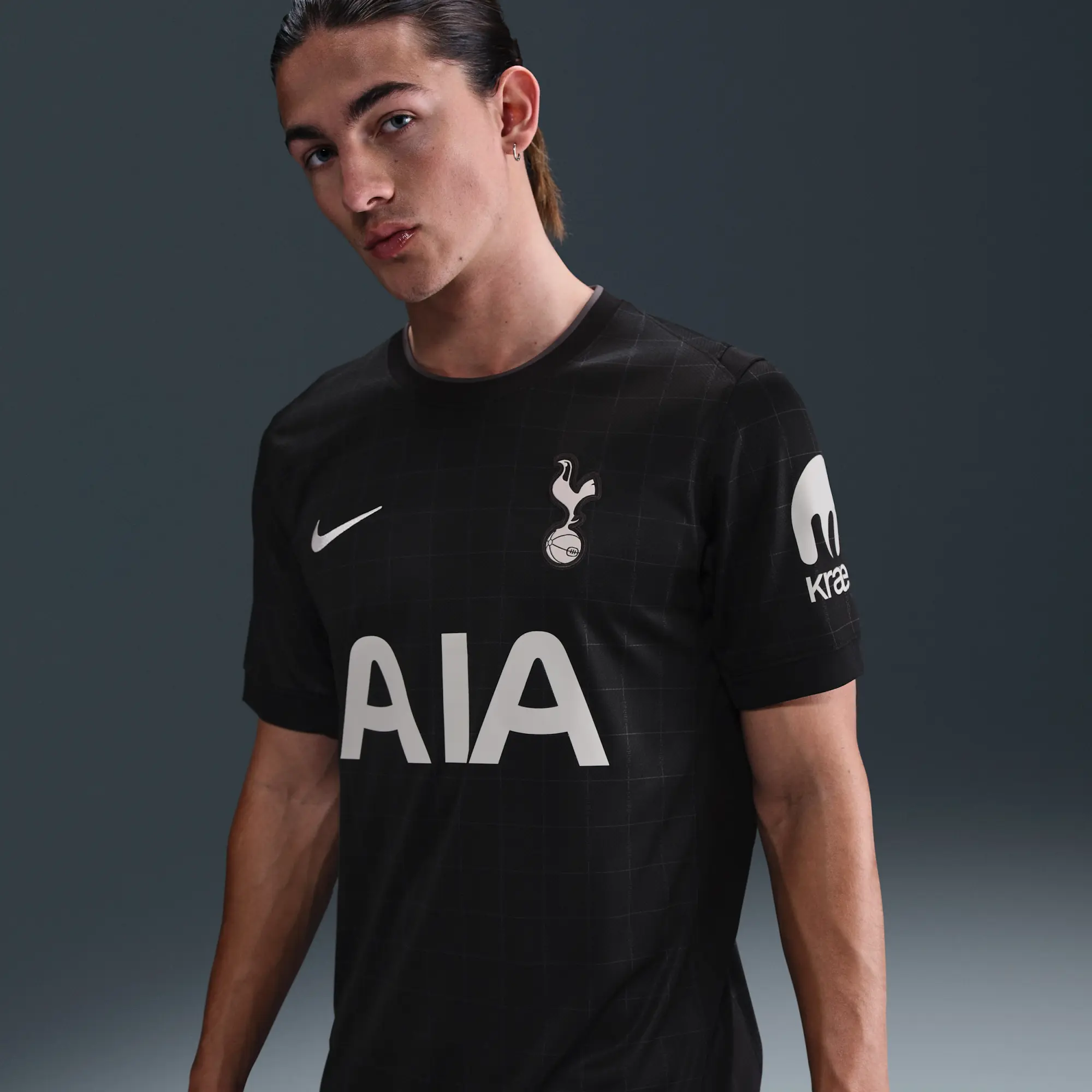 Tottenham Hotspur 2025/26 Stadium Away Men's Nike Dri-FIT Football Replica Shirt - Black - Recycled Polyester