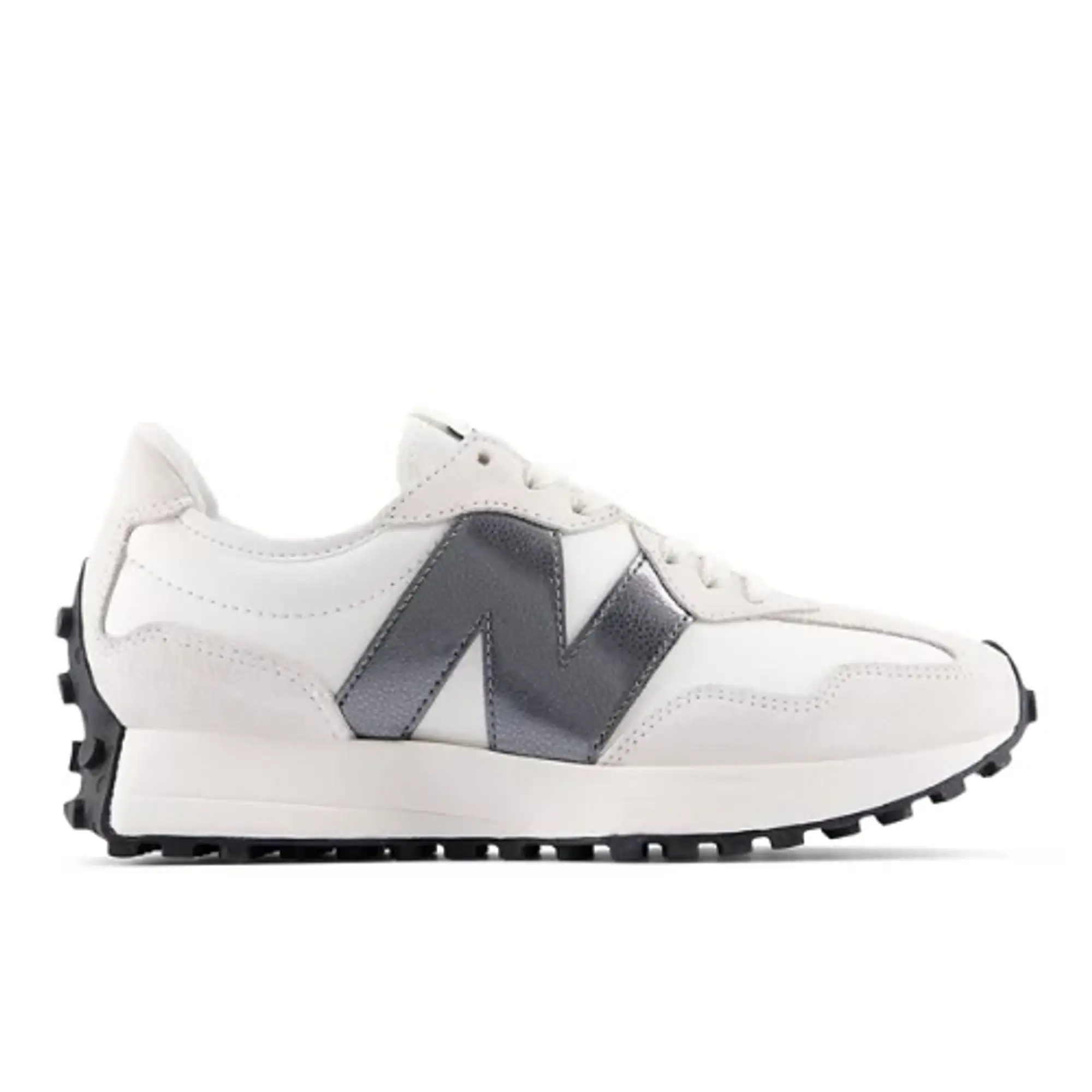 New Balance Women's 327 in White/Grey Synthetic