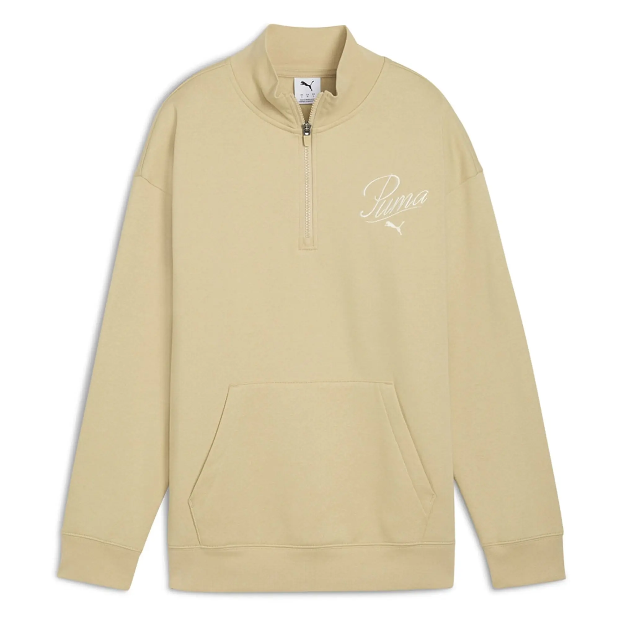 Puma Ess Script Relaxed Half Zip Sweatshirt