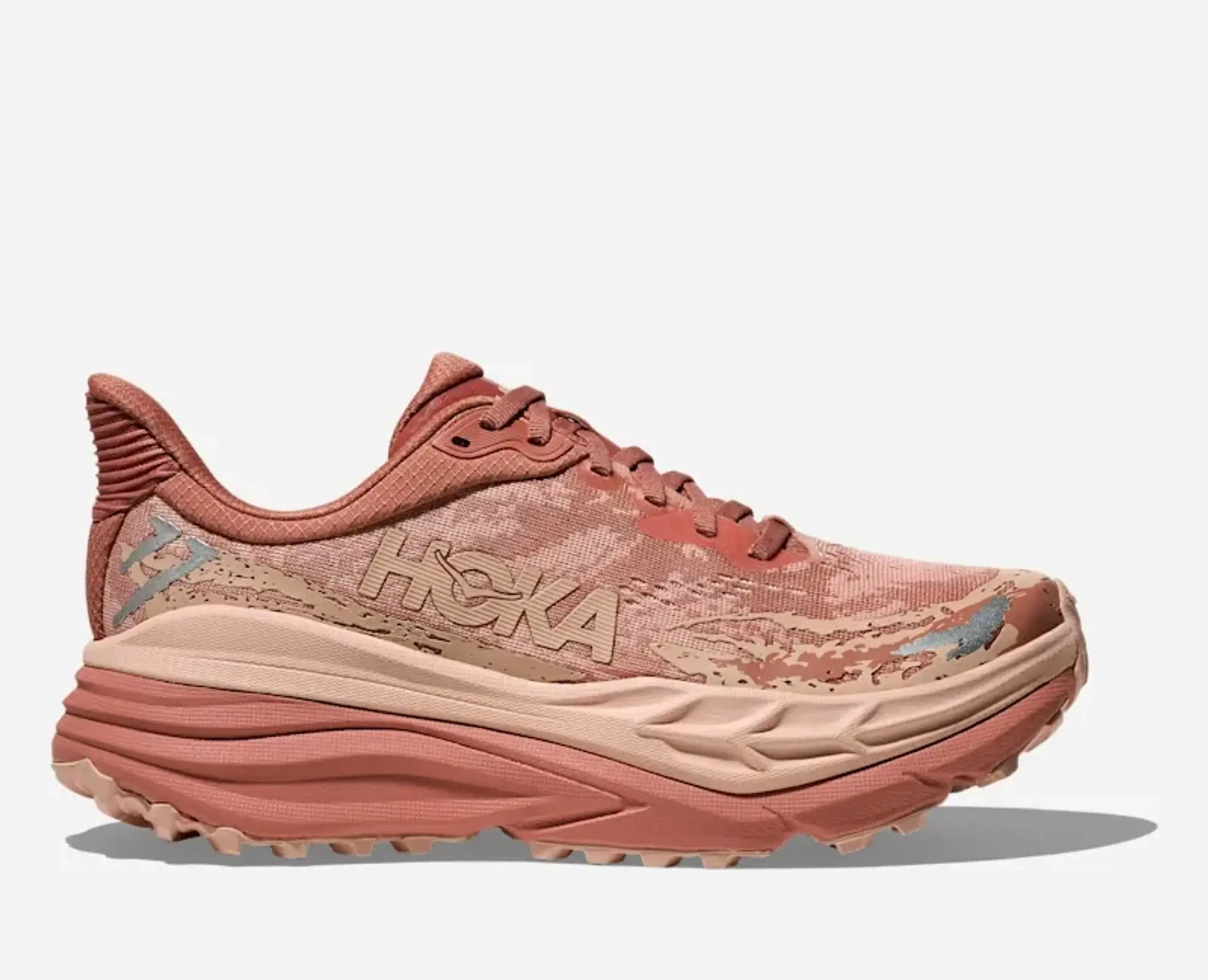 Hoka Women's Stinson 7 Trail Shoes In Blush/Rose Latte