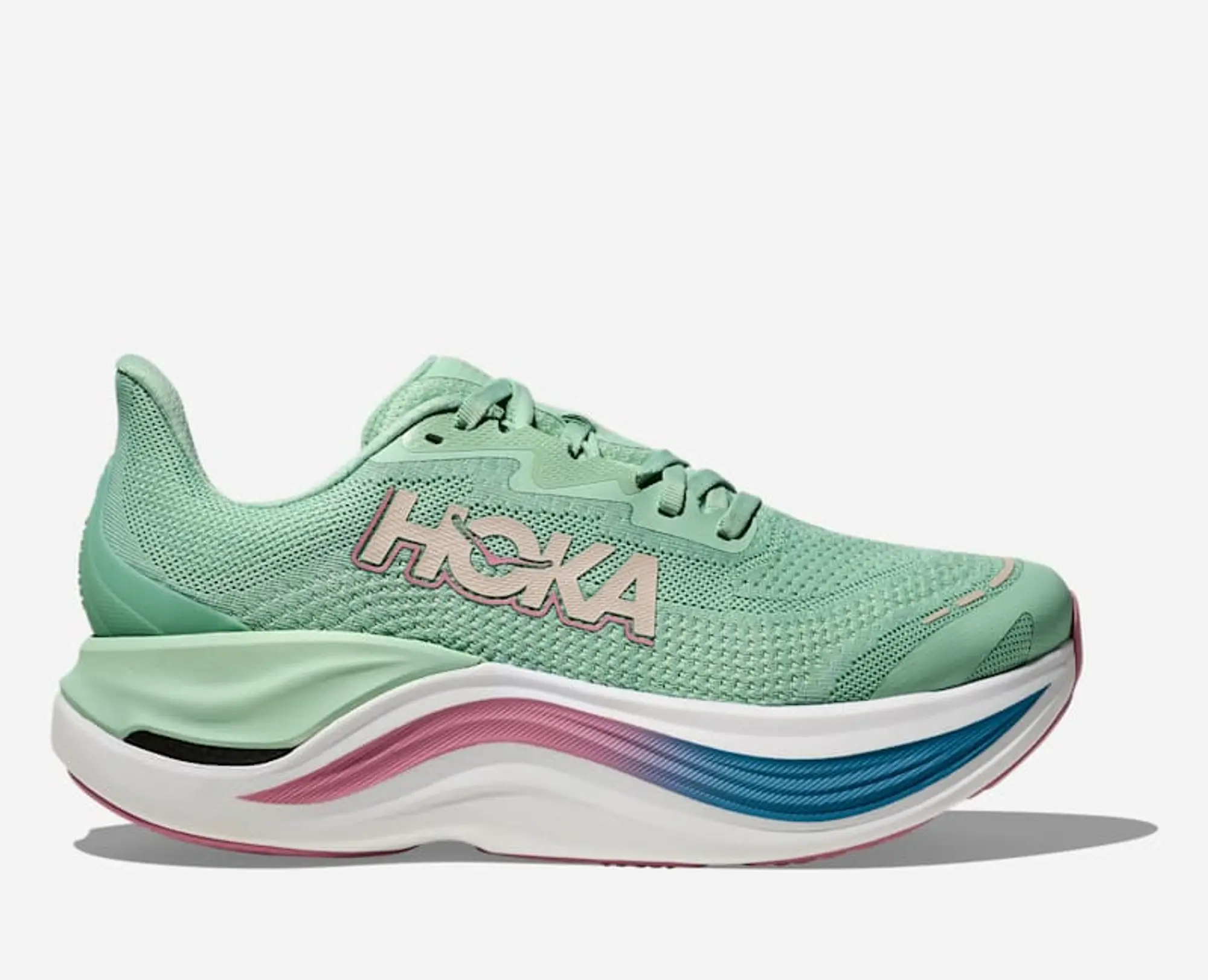 Hoka Women's Skyward X Road Running Shoes In Jadeite/Dried Rose