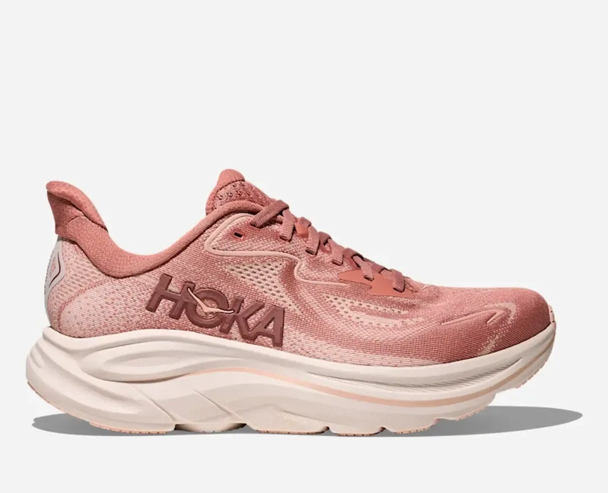 Hoka Women's Clifton 10 Road Running Shoes In Blush/Rose Latte