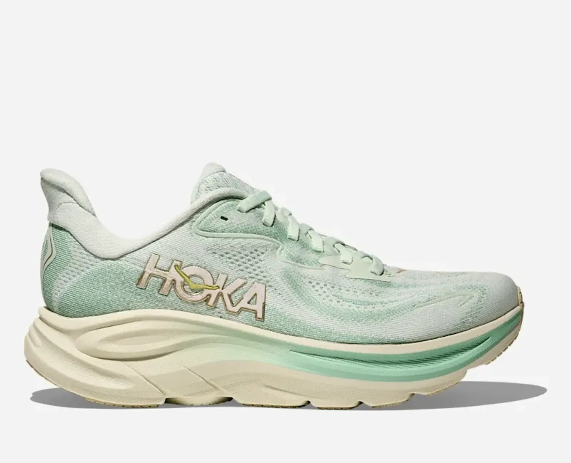 Hoka Women's Clifton 10 Road Running Shoes In Sea Glass/Jadeite