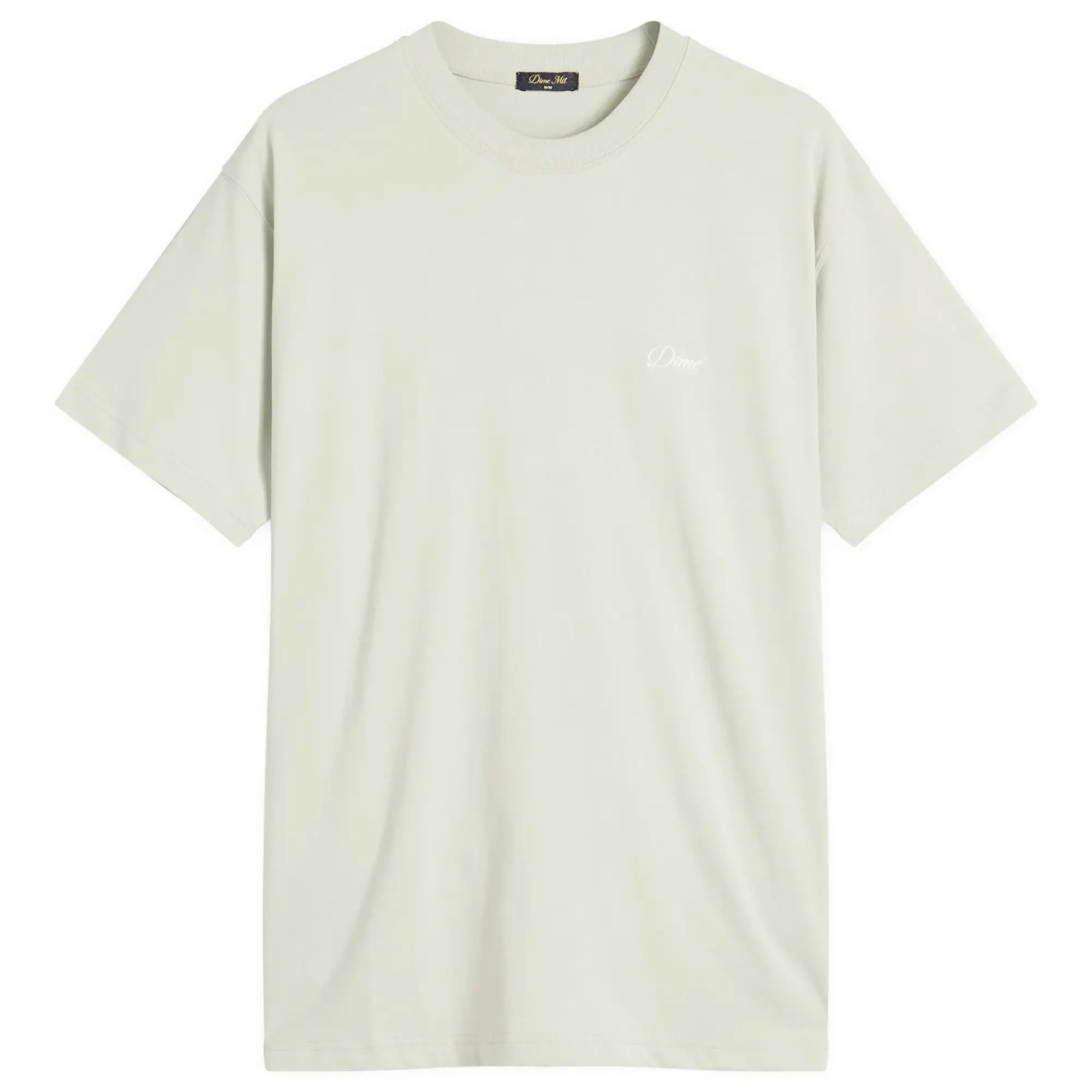 Dime Men's Cursive Small Logo T-Shirt Charcoal Moss