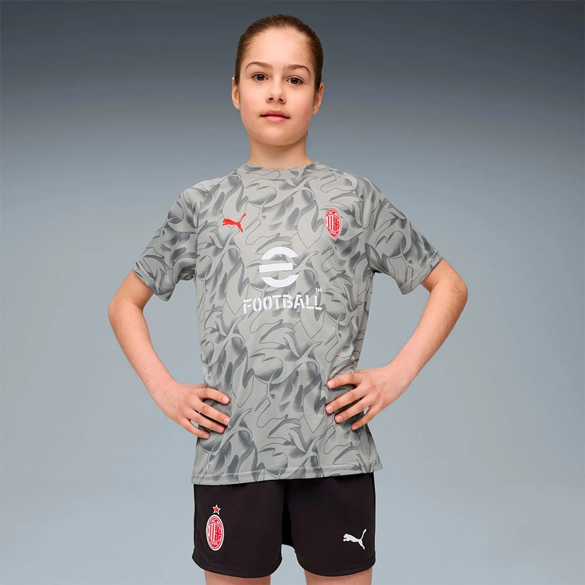 Puma Ac Milan 24/25 Pre Match Junior Short Sleeve T-shirt
