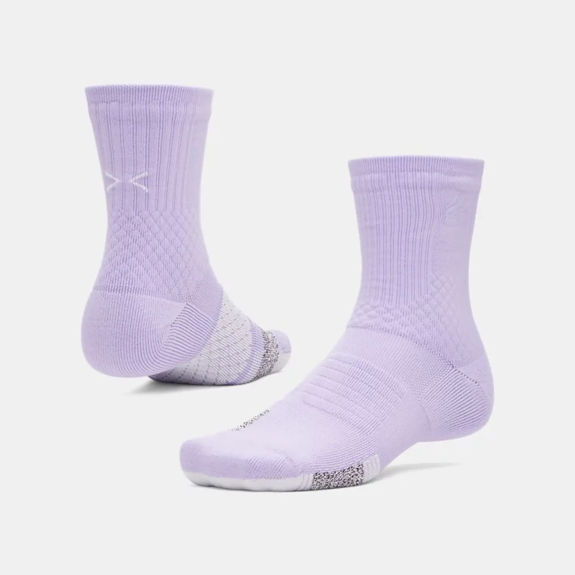 Curry ArmourDry™ Playmaker Unisex Mid-Crew Socks Transparent / Halo Gray / Transparent L
