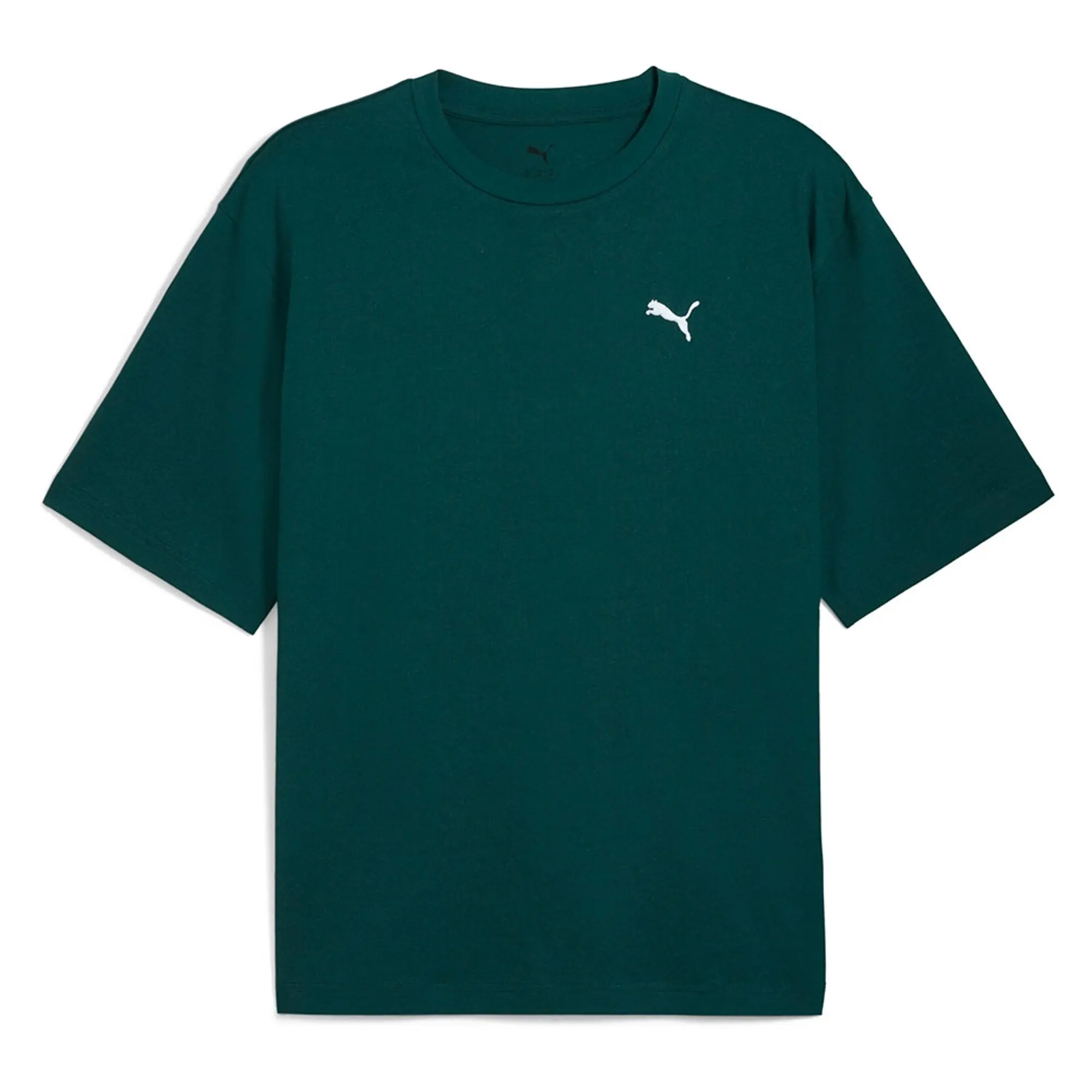 PUMA Wardrobe Ess Boxy T-Shirt Men, Green Terrain