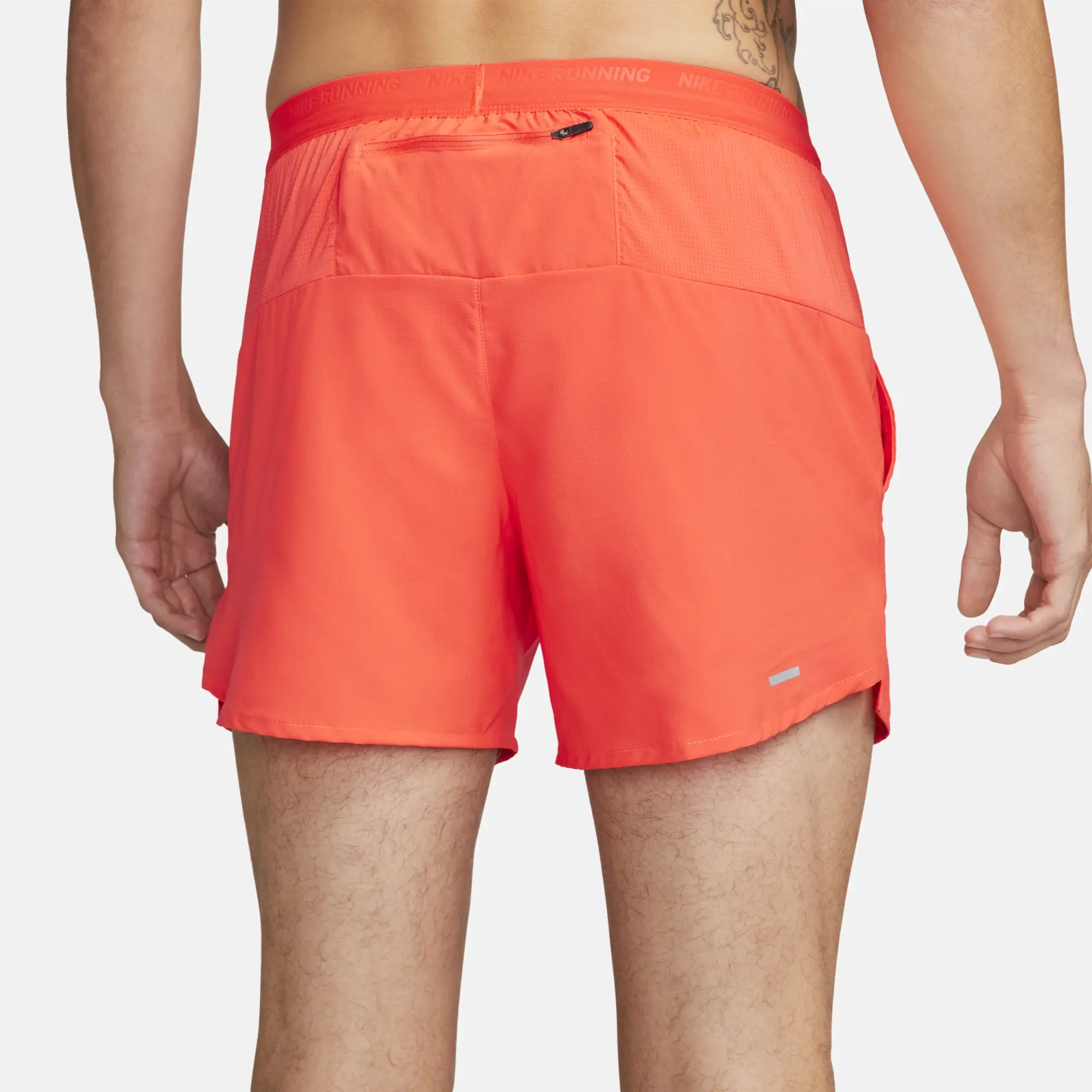 Nike Stride Men's Dri-FIT 13cm (approx.) Brief-Lined Running Shorts - Red - Recycled Polyester Minimum