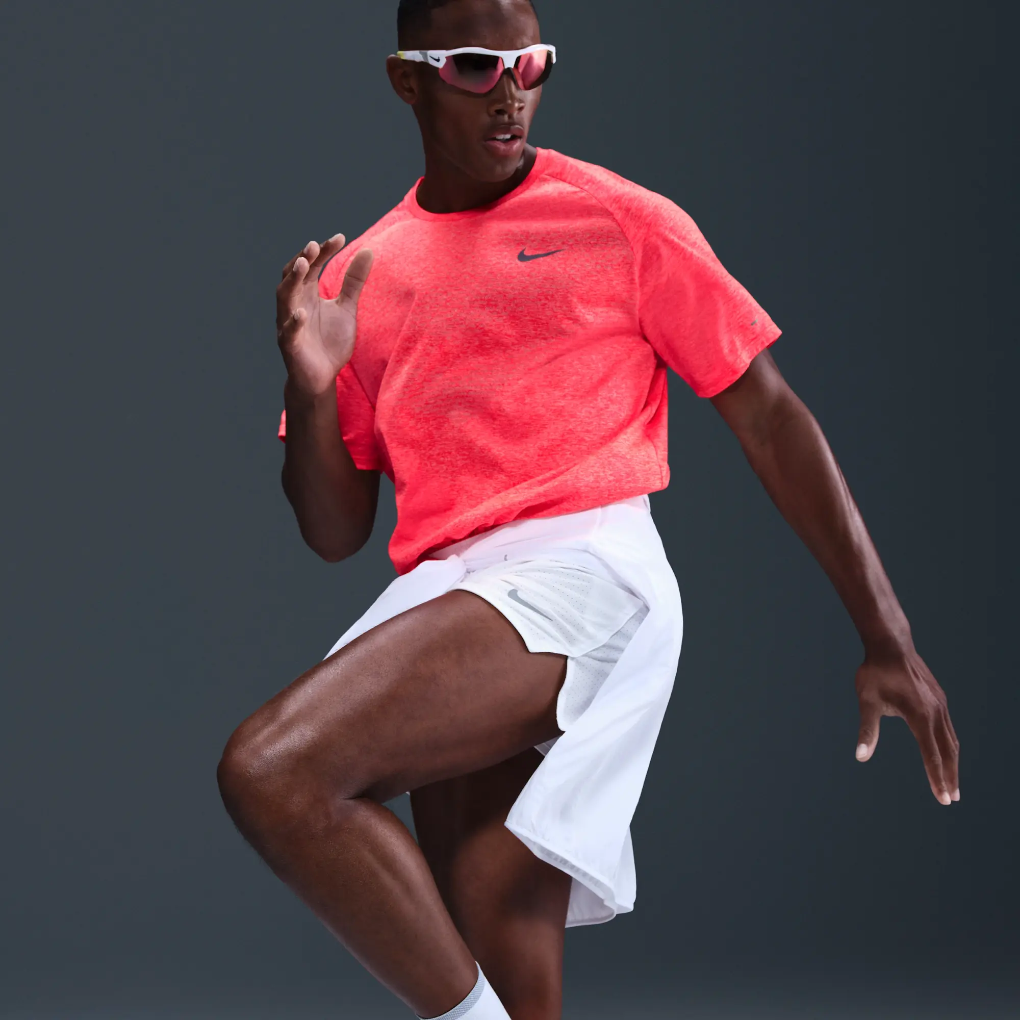 Nike Stride Men's Dri-FIT ADV Short-Sleeve Running Top - Red - Recycled Polyester