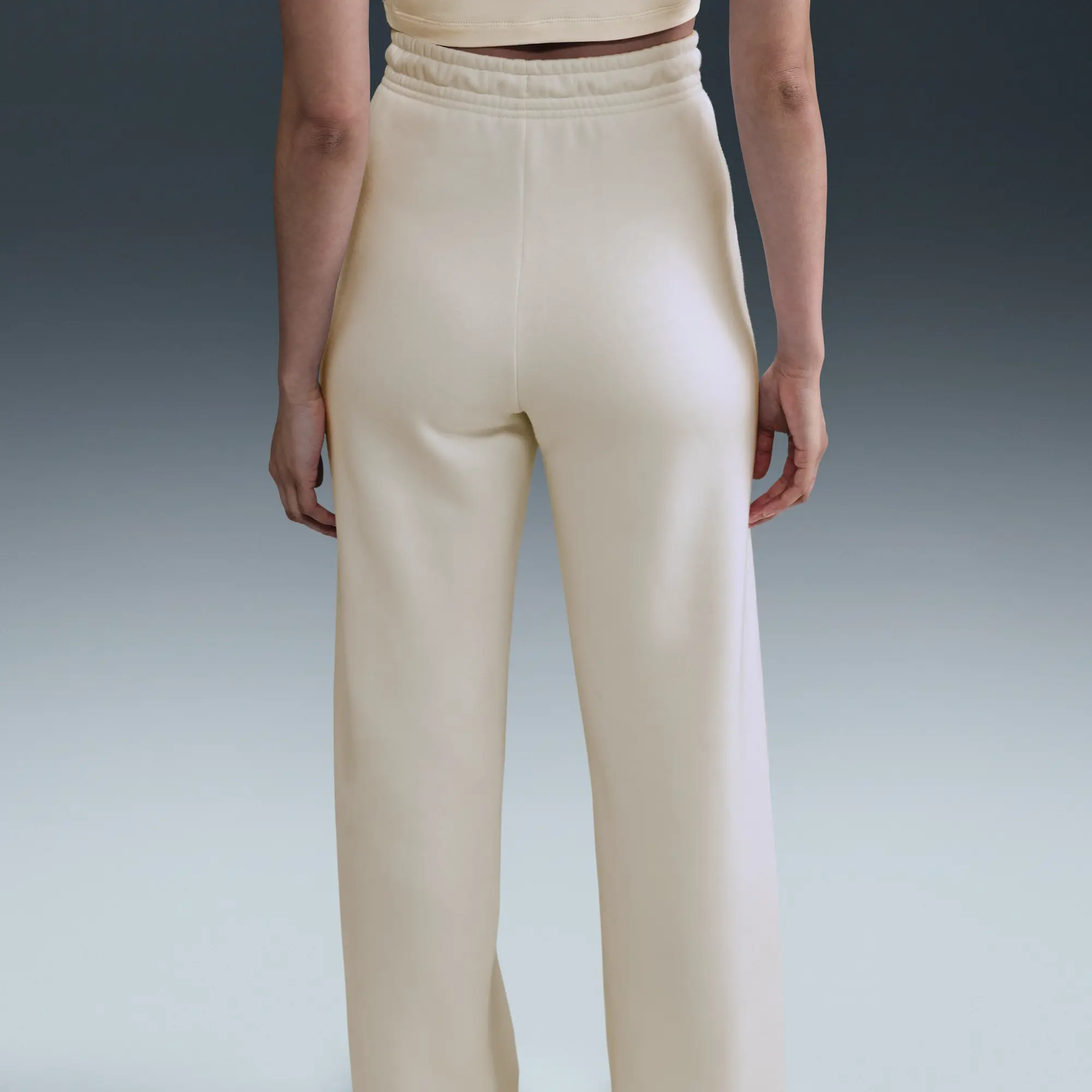Nike Sportswear Women's Wide-Leg Trousers - White - Fleece