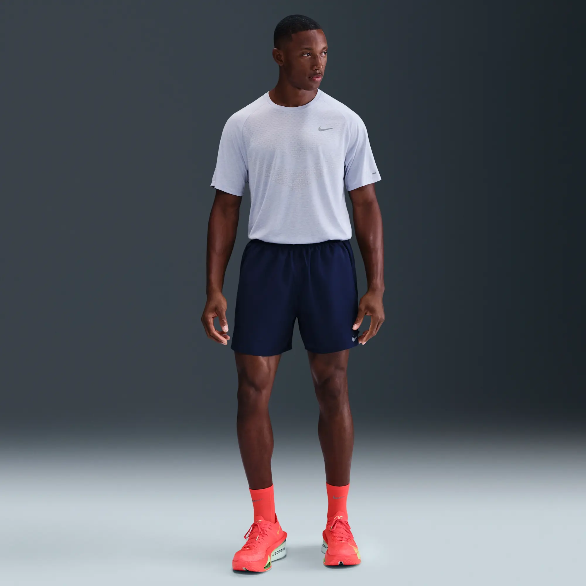 Nike Stride Men's Dri-FIT ADV Short-Sleeve Running Top - Grey - Recycled Polyester