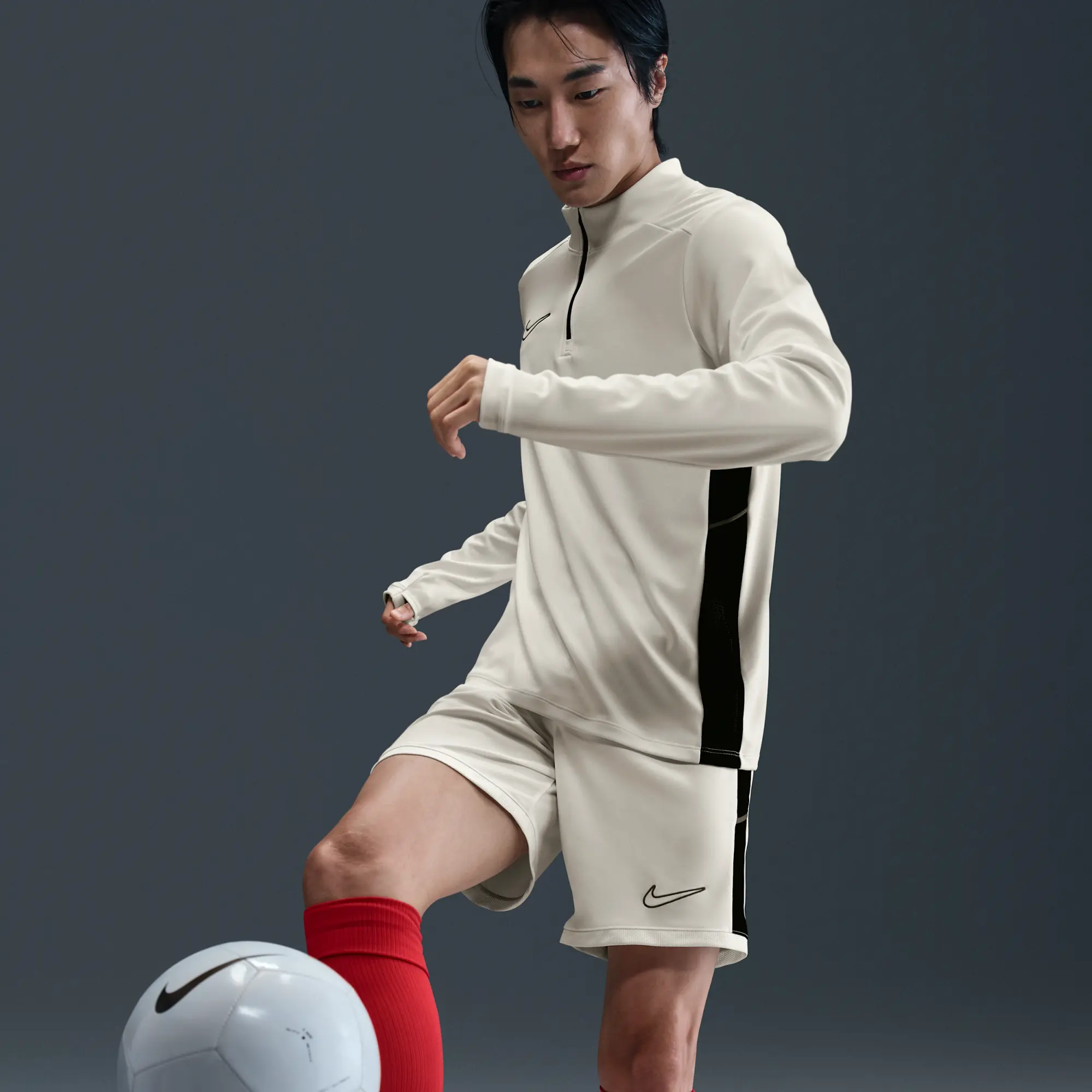 Nike Academy Men's Dri-FIT Football Drill Top - White - Recycled Polyester