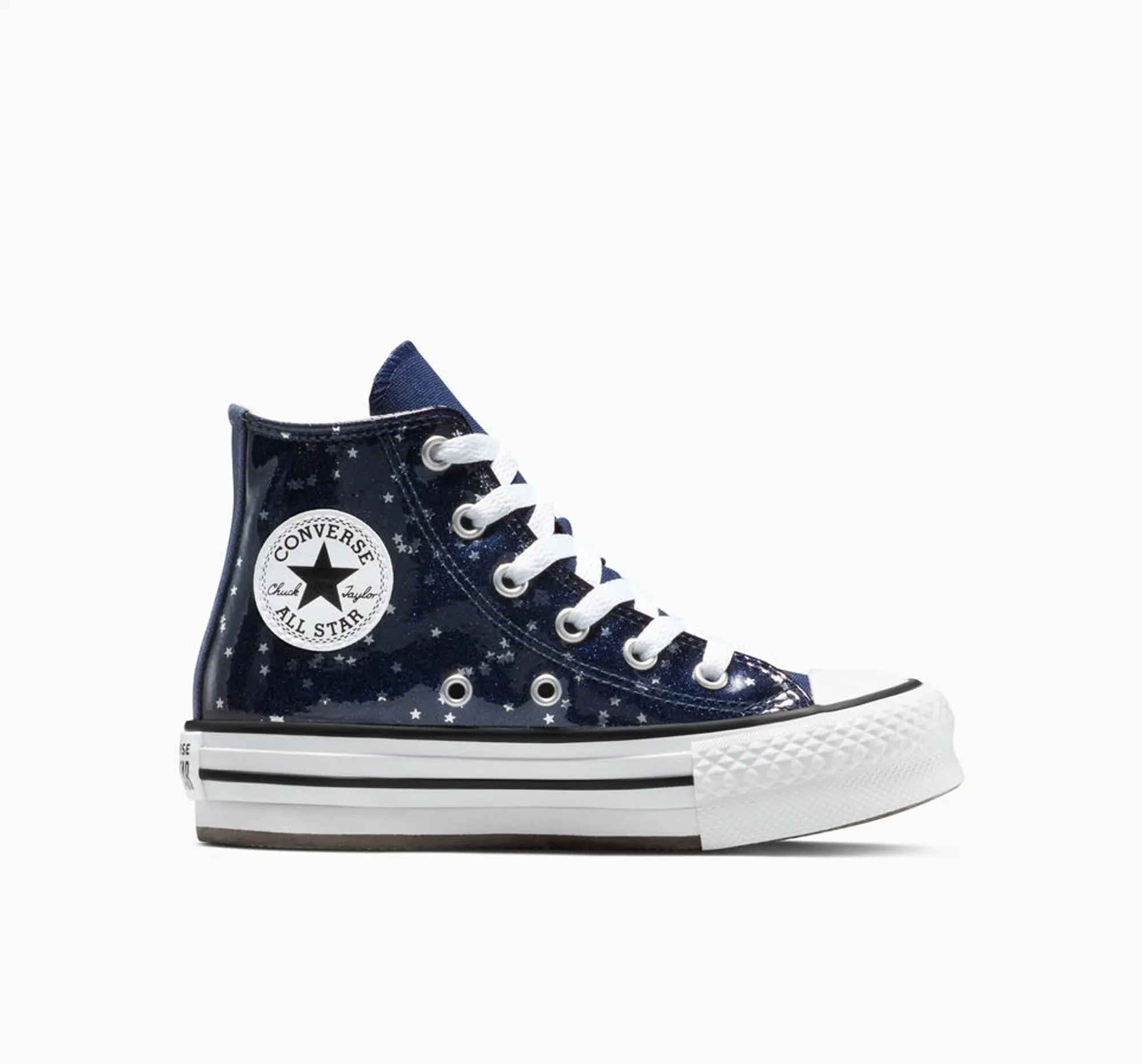 Converse Chuck Taylor All Star EVA Lift Glitter Platform - Navy, White