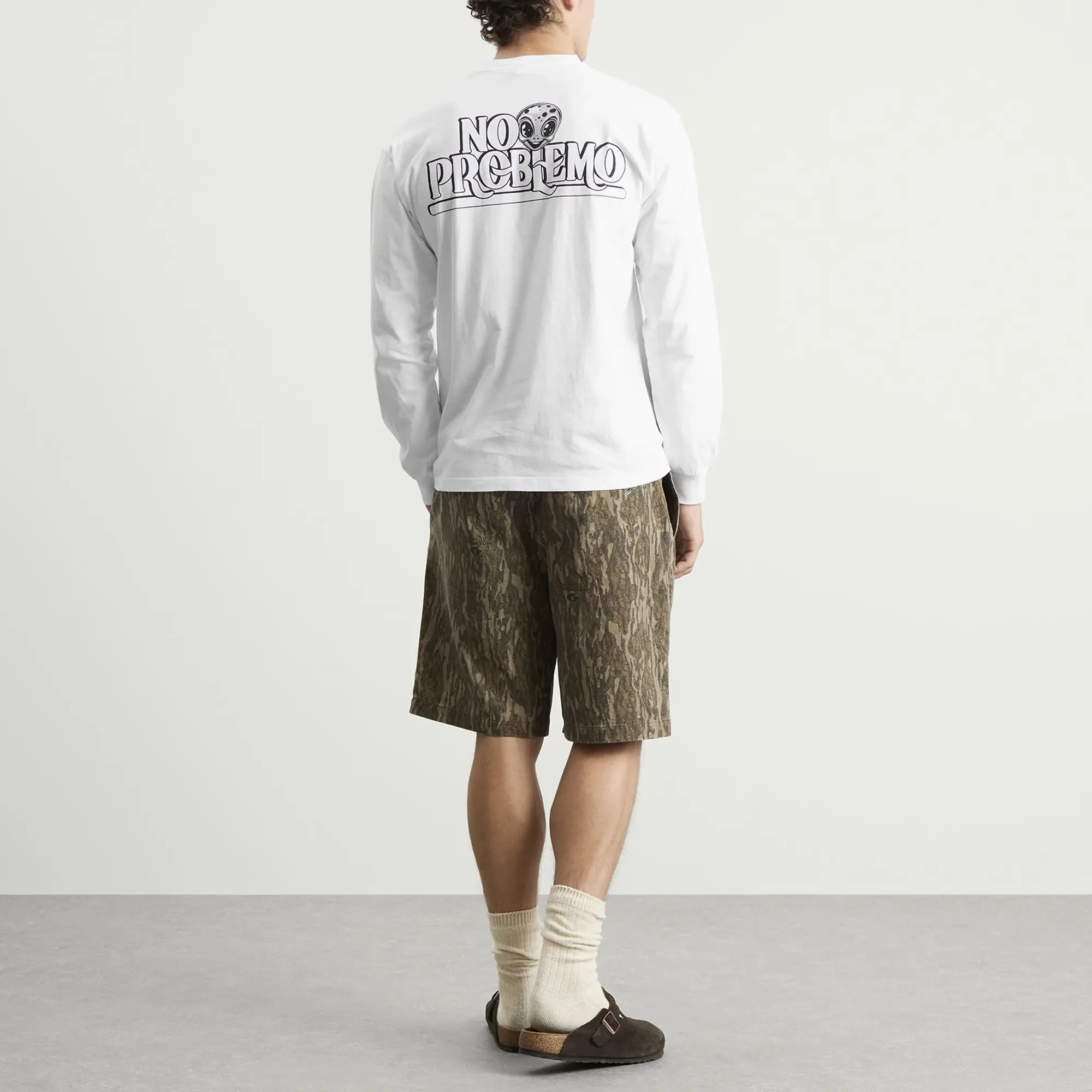 No Problemo Men's Stickers Long Sleeve T-Shirt White