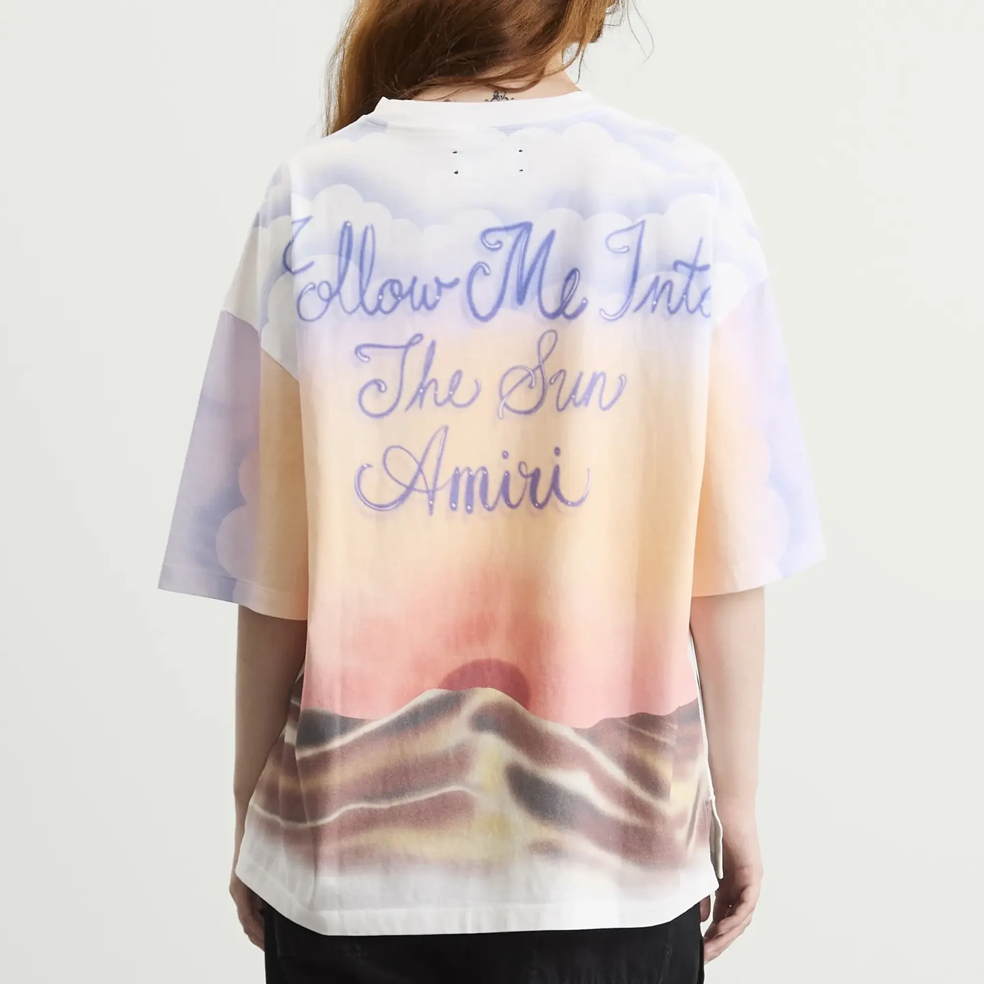 AMIRI Women's Follow Me Oversized T-Shirt Ivory