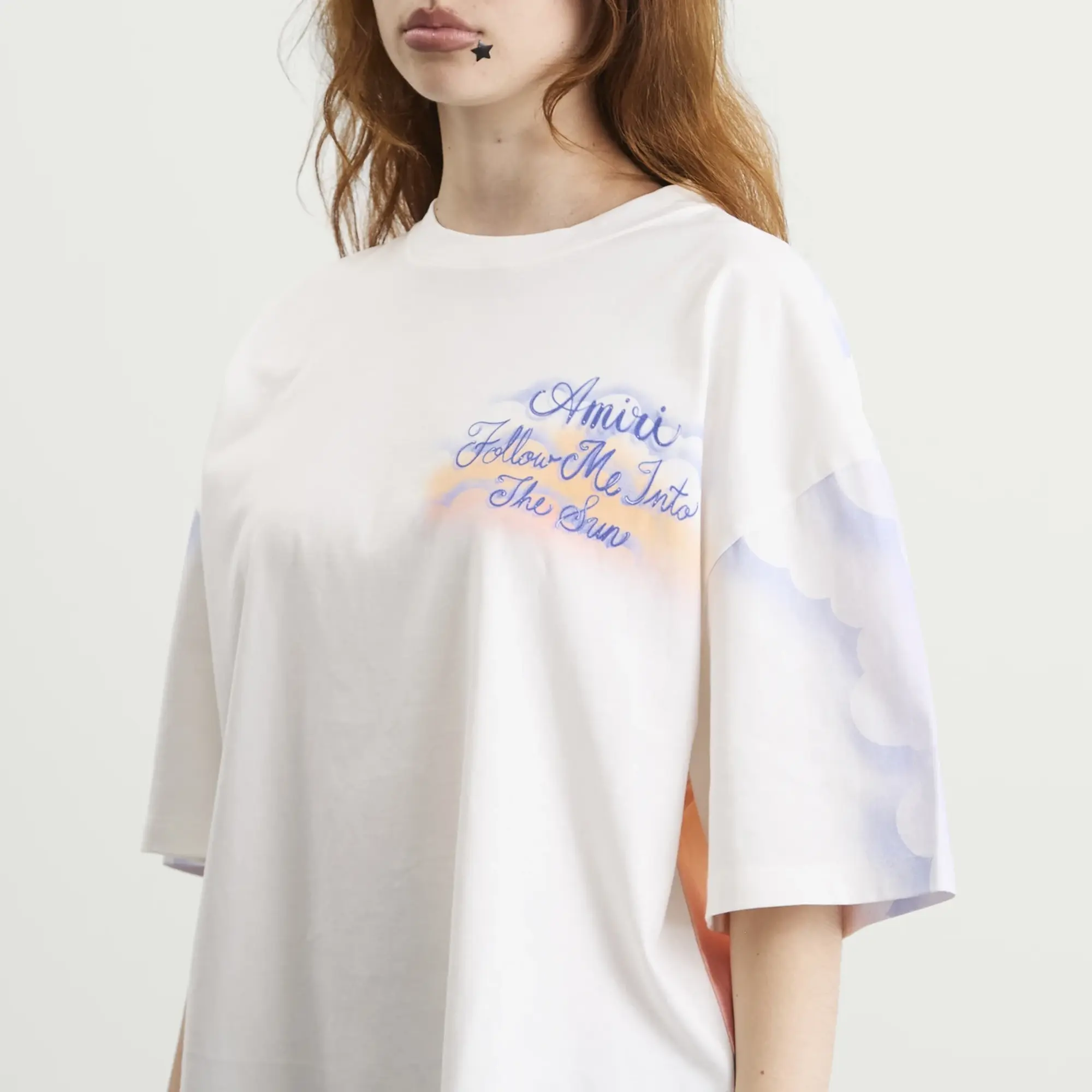 AMIRI Women's Follow Me Oversized T-Shirt Ivory