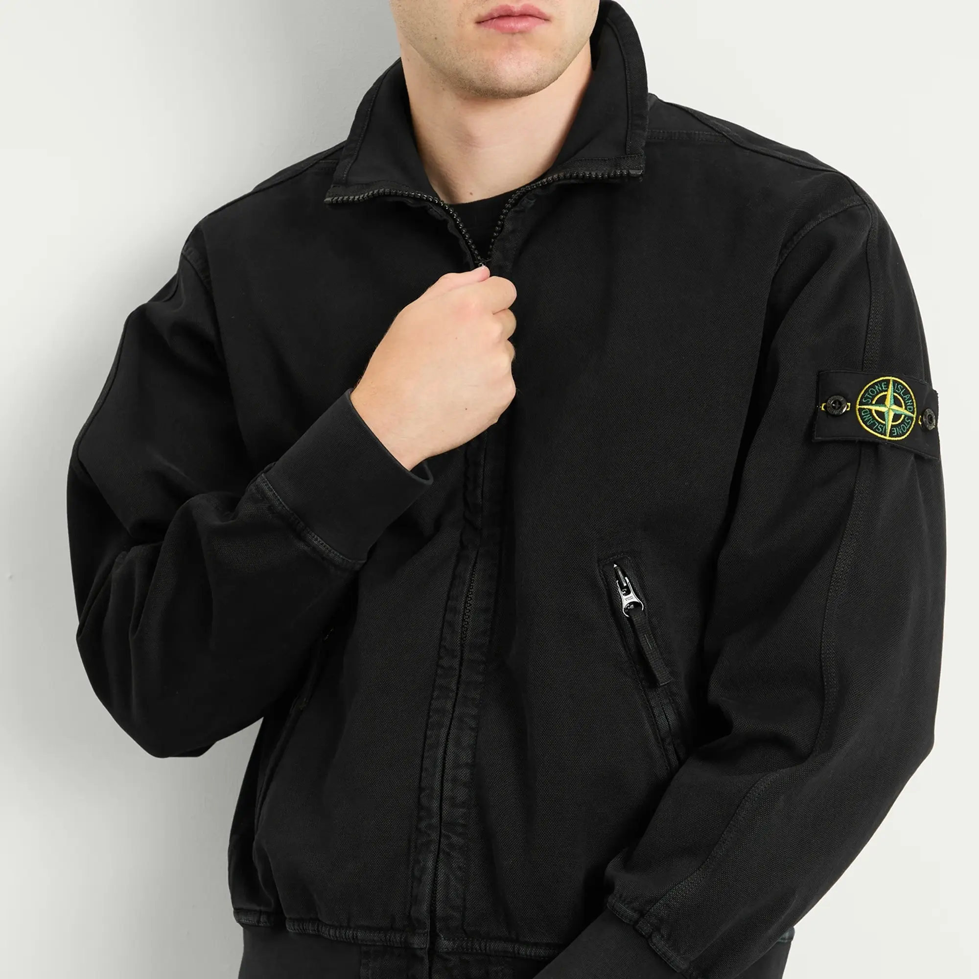 Stone Island Men's Old Effect Harrington Jacket Black