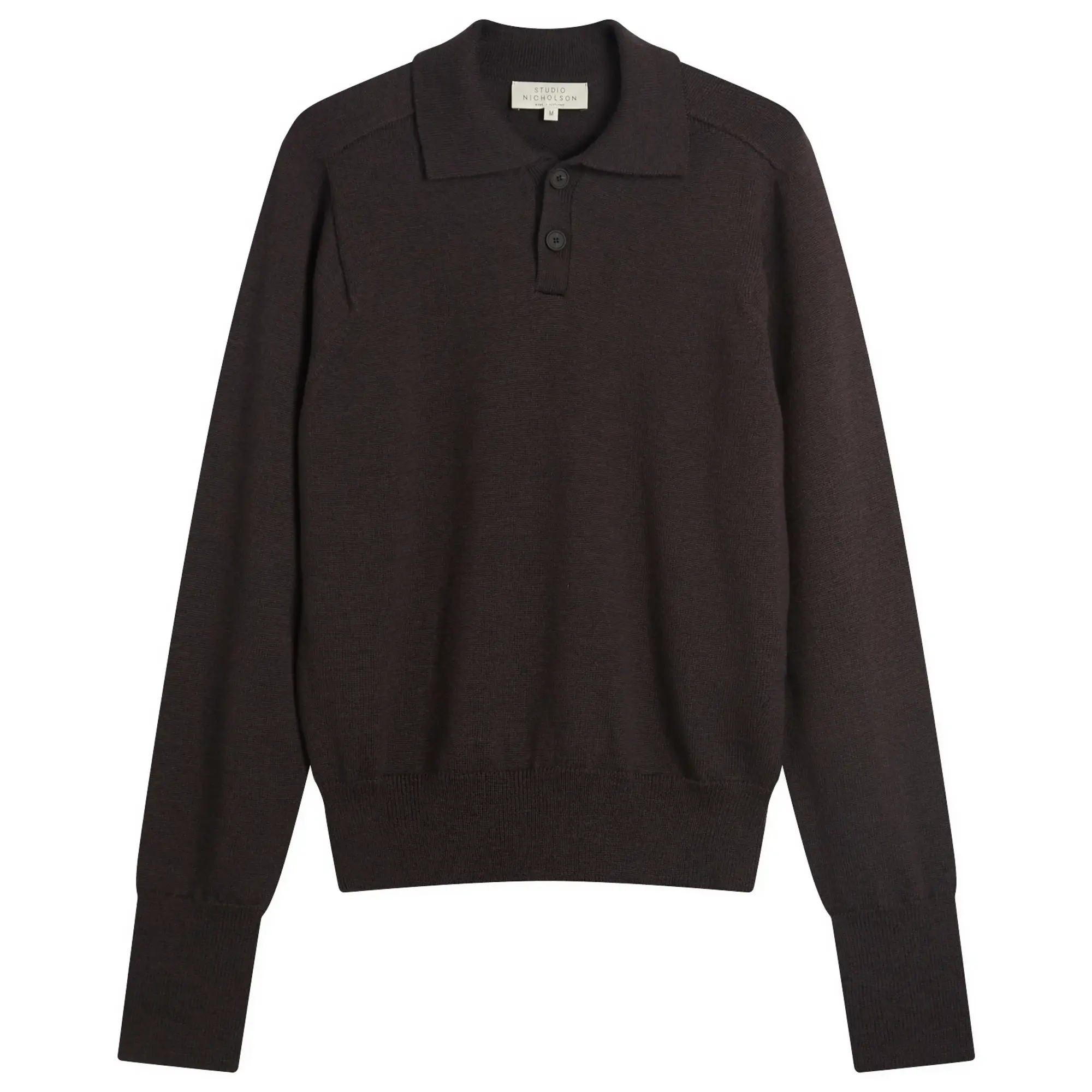 Studio Nicholson Men's Polo Knit Walnut