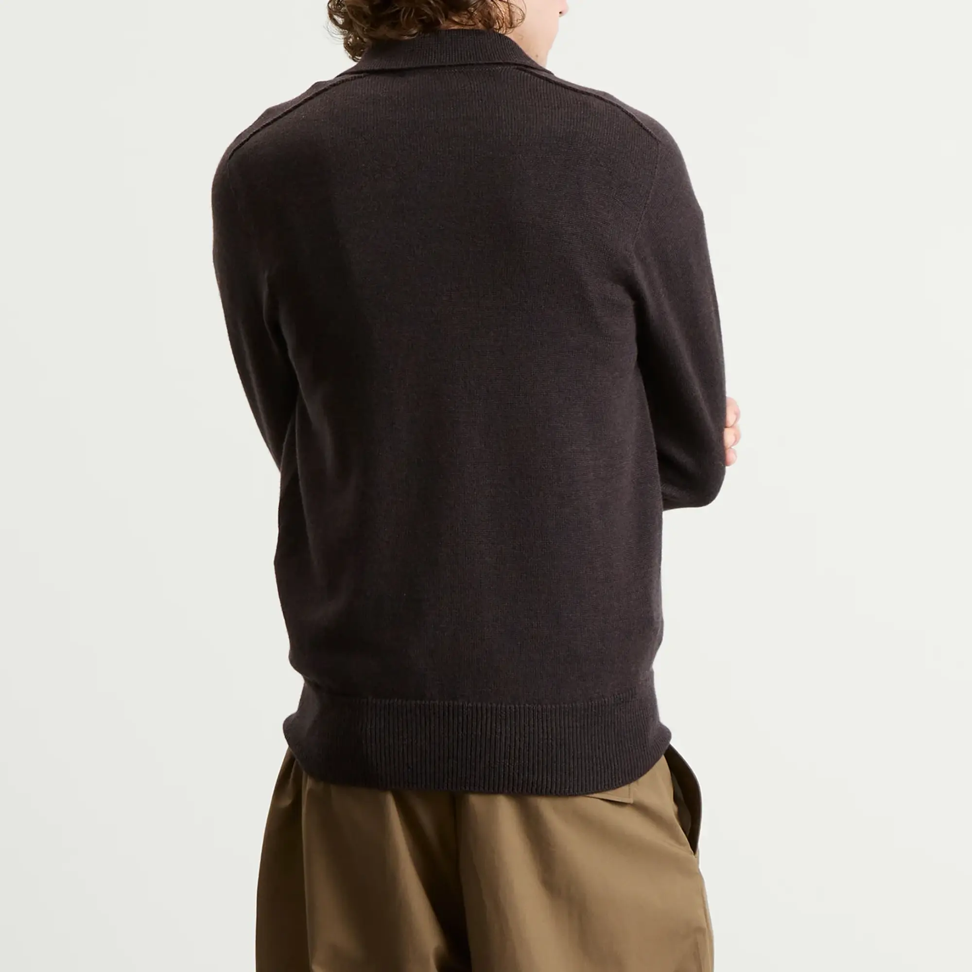 Studio Nicholson Men's Polo Knit Walnut