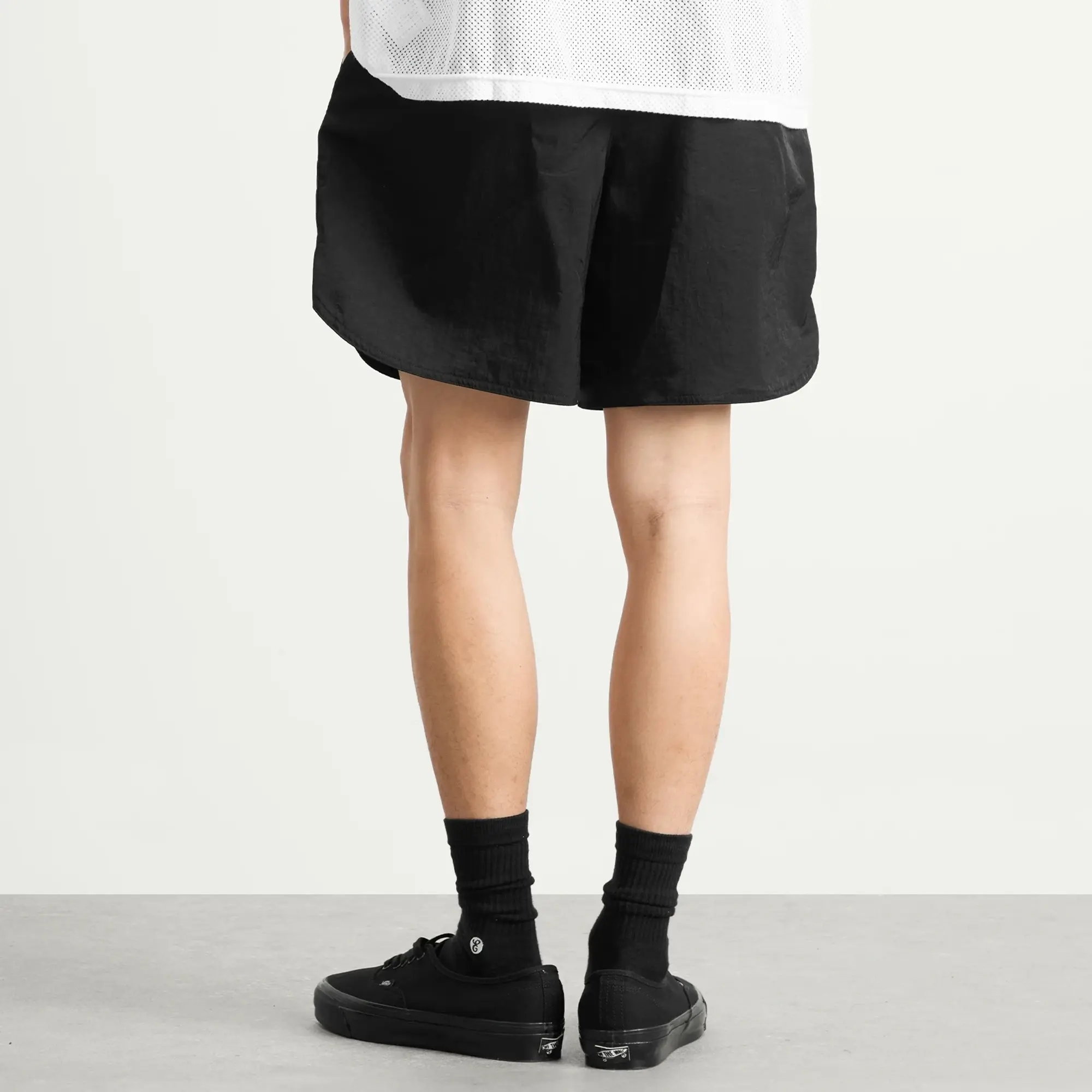 WTAPS Men's Nylon Logo Shorts Black