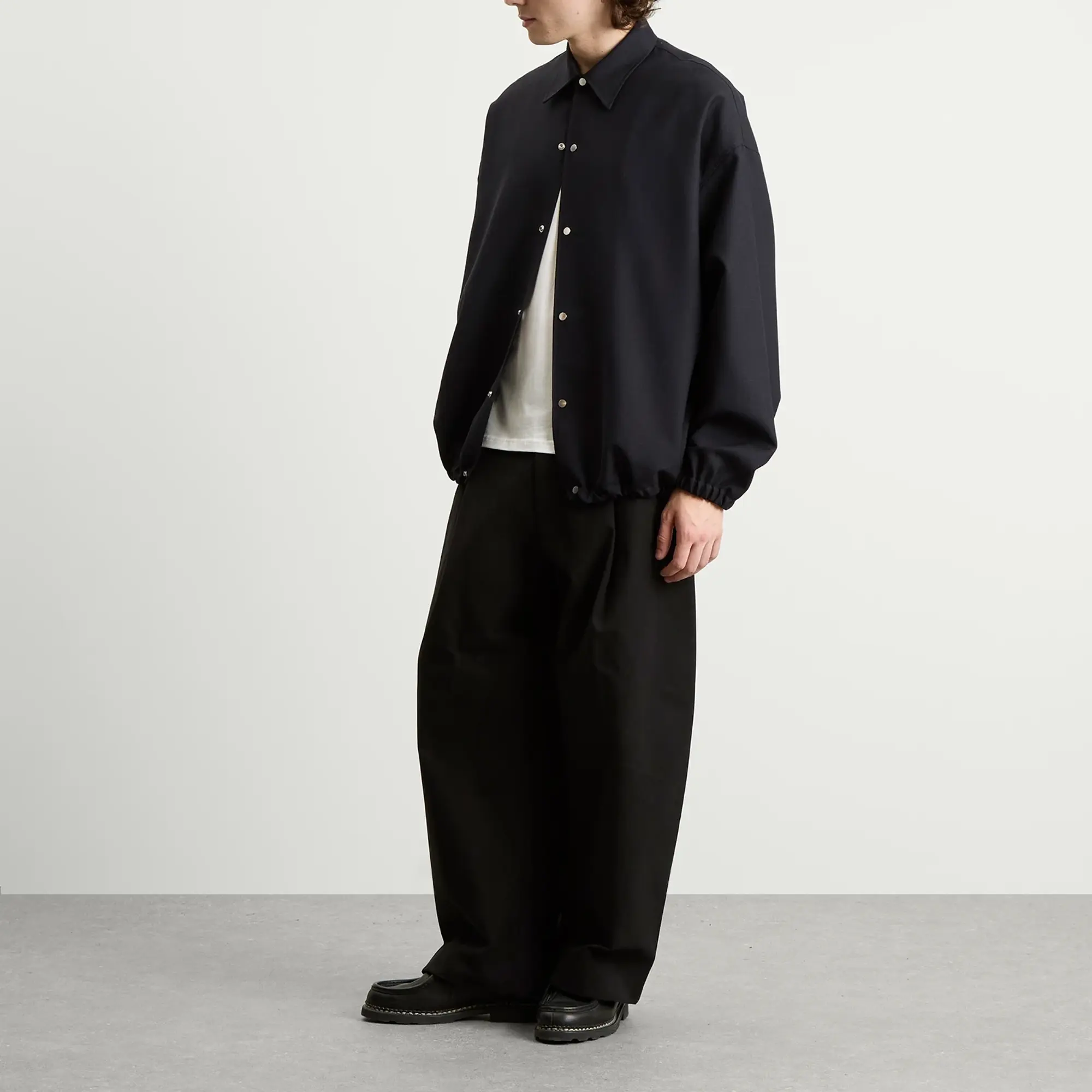 Studio Nicholson Men's Wool Coach Jacket Darkest Navy