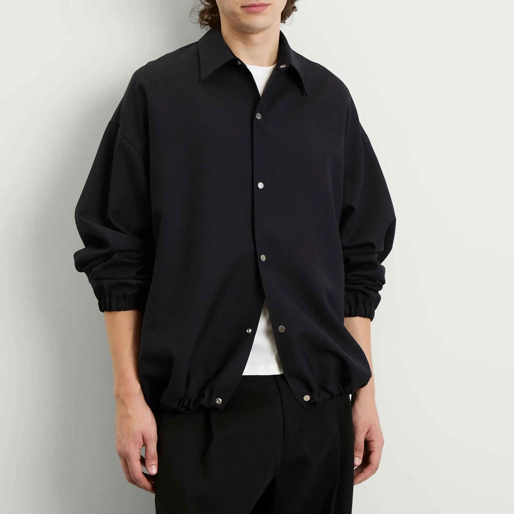 Studio Nicholson Men's Wool Coach Jacket Darkest Navy