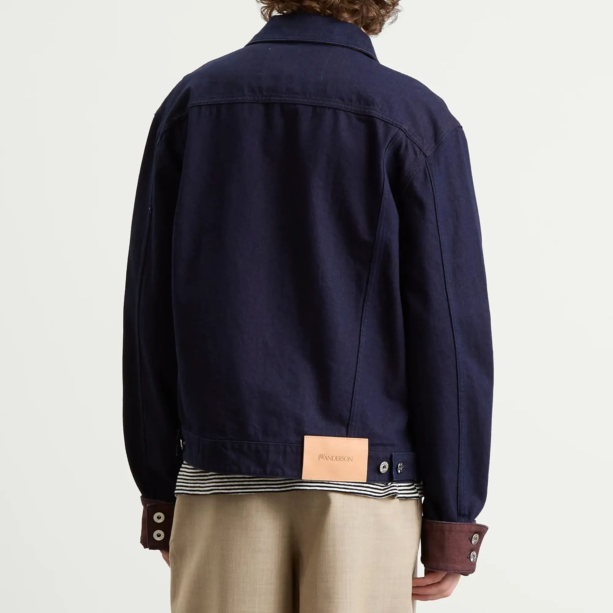 JW Anderson Men's Turn Up Cuff Jacket Blue/Red