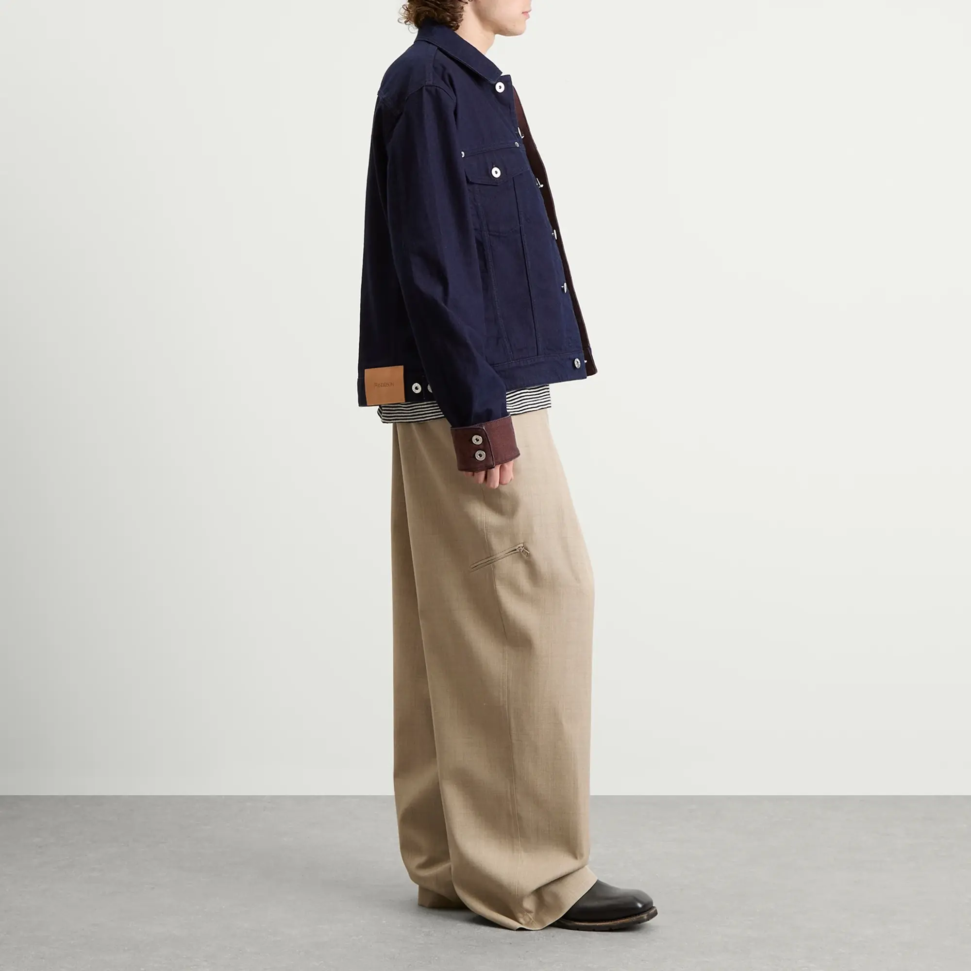 JW Anderson Men's Turn Up Cuff Jacket Blue/Red