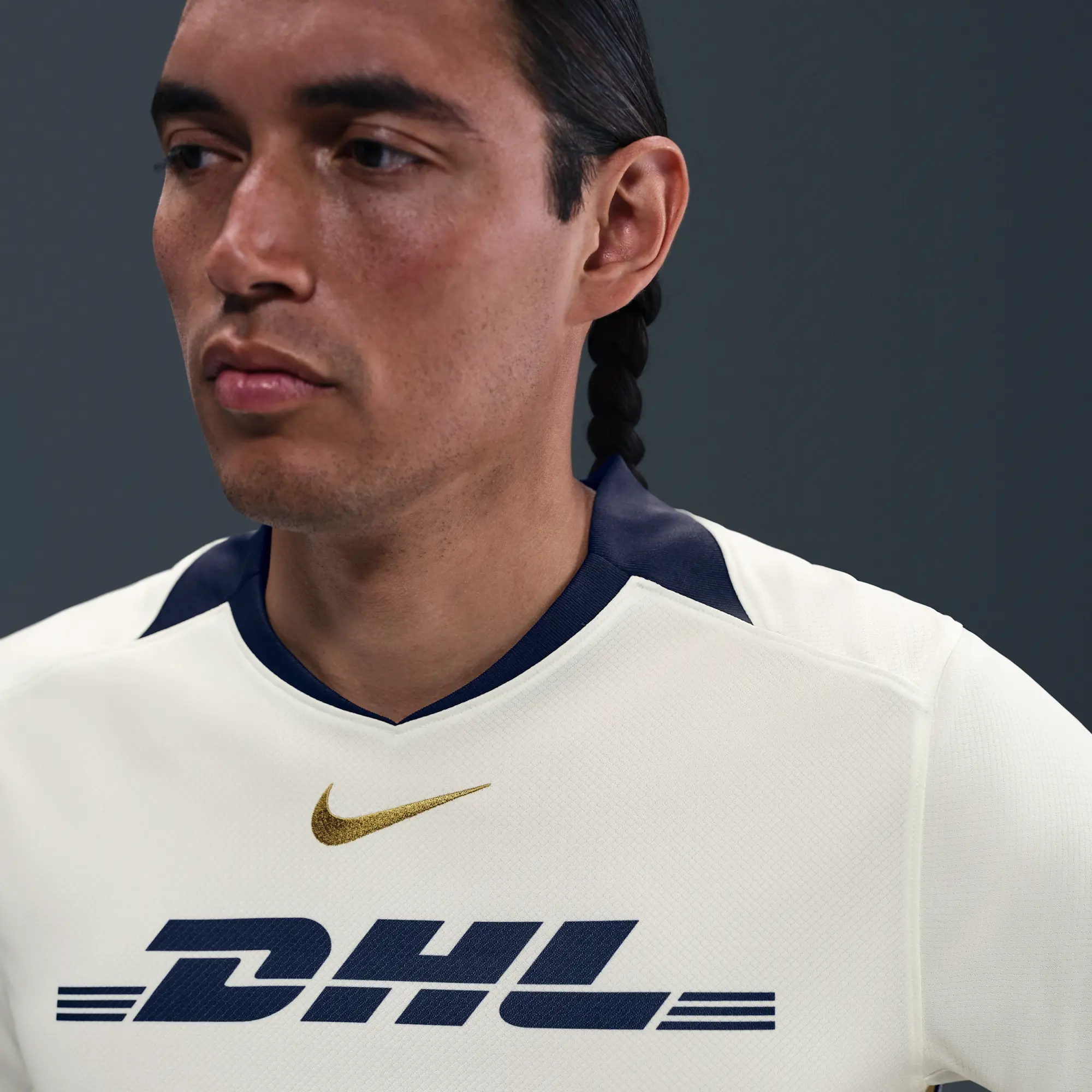 Pumas UNAM 2025/26 Stadium Home Men's Nike Dri-FIT Football Replica Shirt - White - Polyester