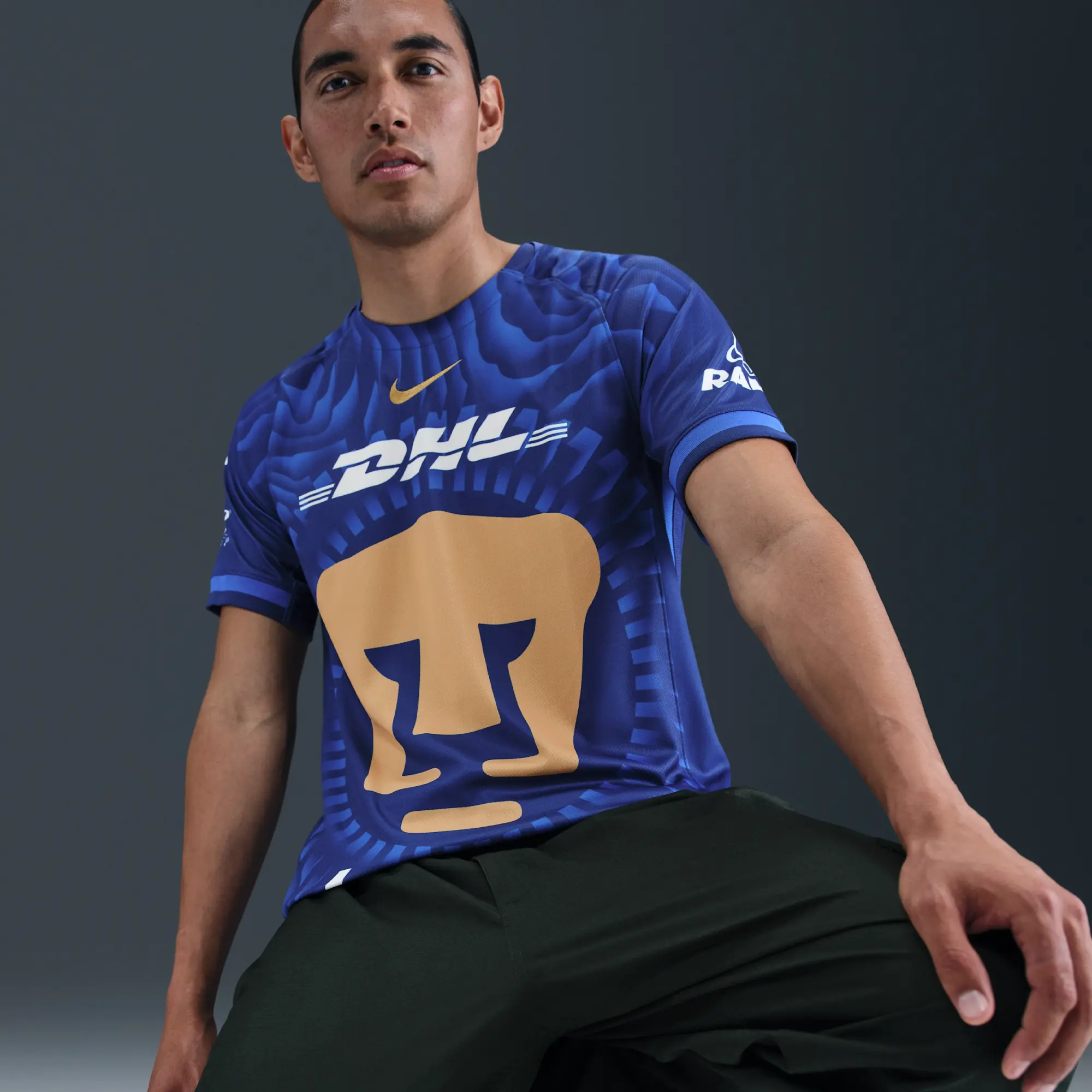 Pumas UNAM 2025/26 Stadium Away Men's Nike Dri-FIT Football Replica Shirt - Blue - Polyester