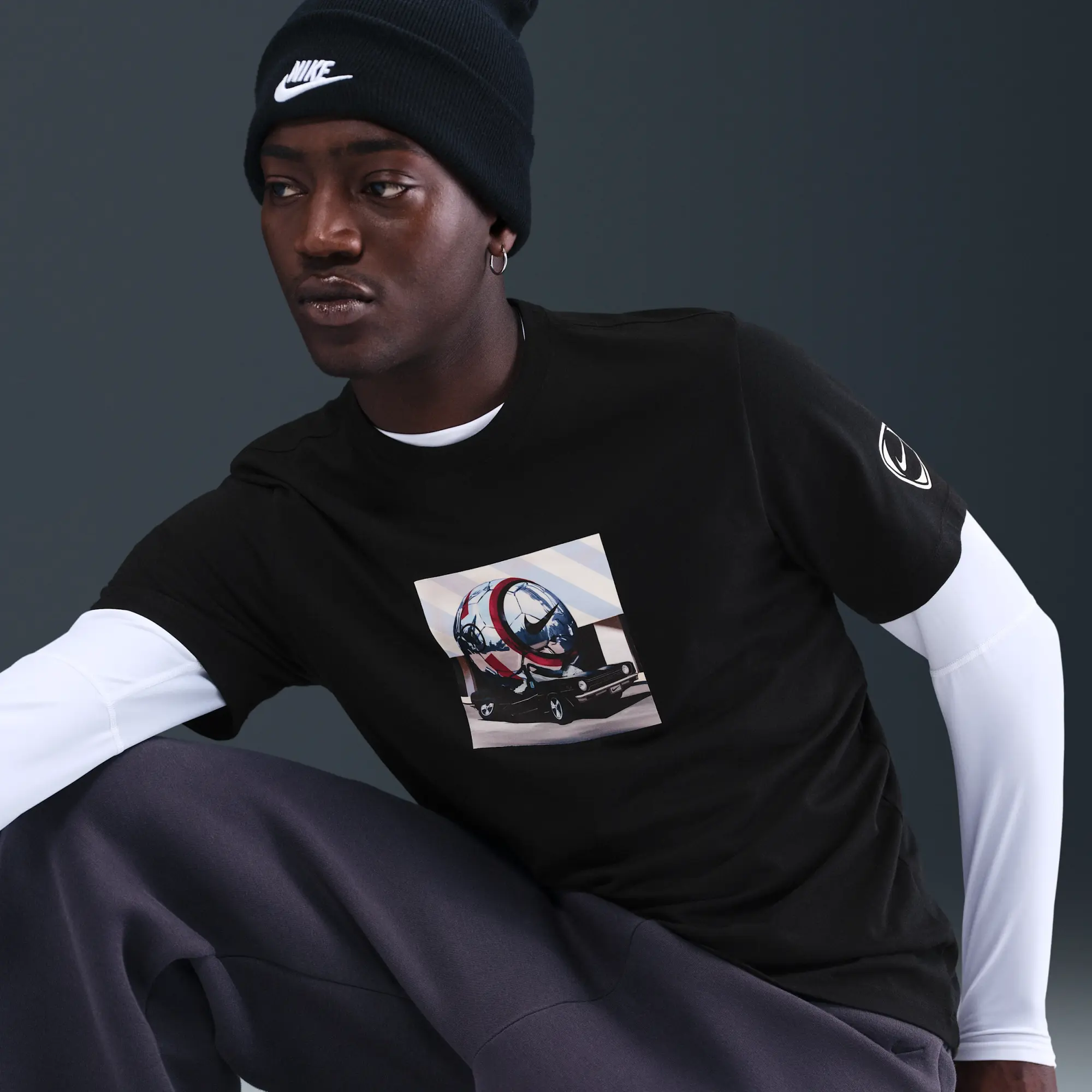 Nike Men's Football T-Shirt - Black
