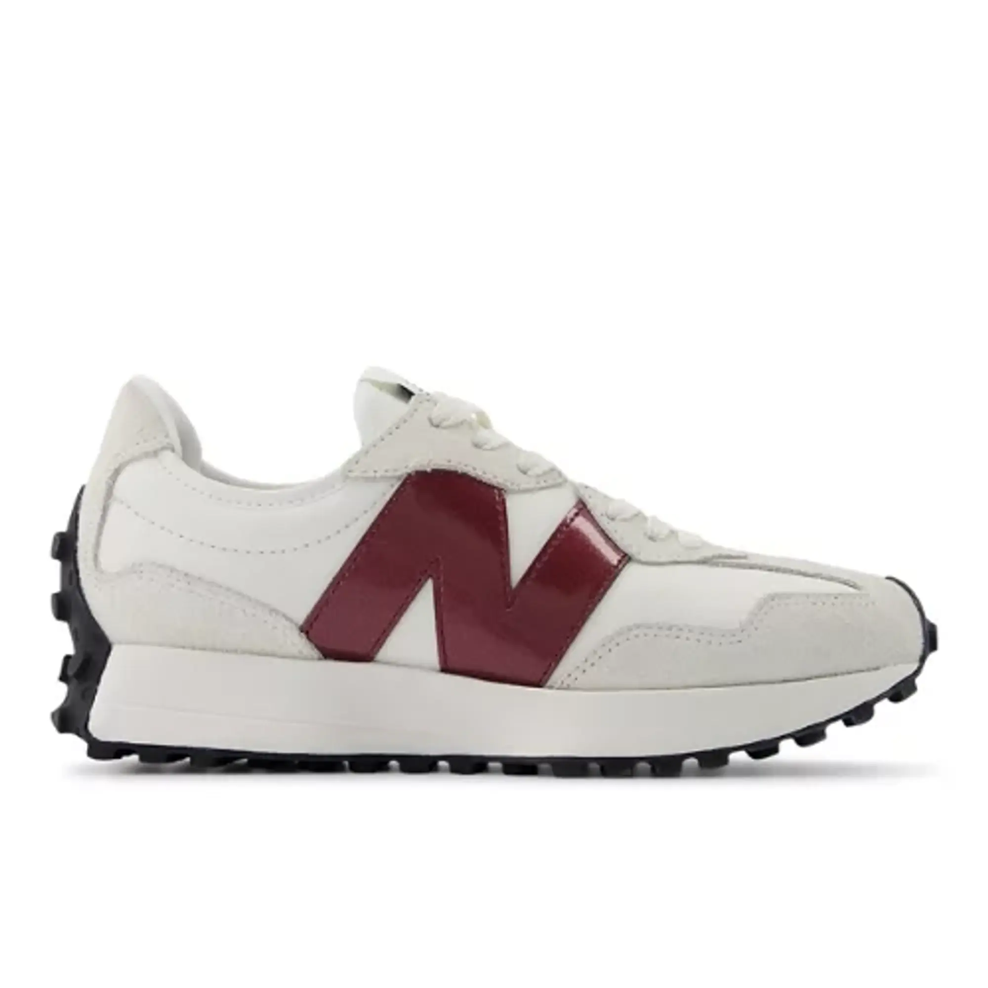 New Balance Women's 327 in White/Red Synthetic