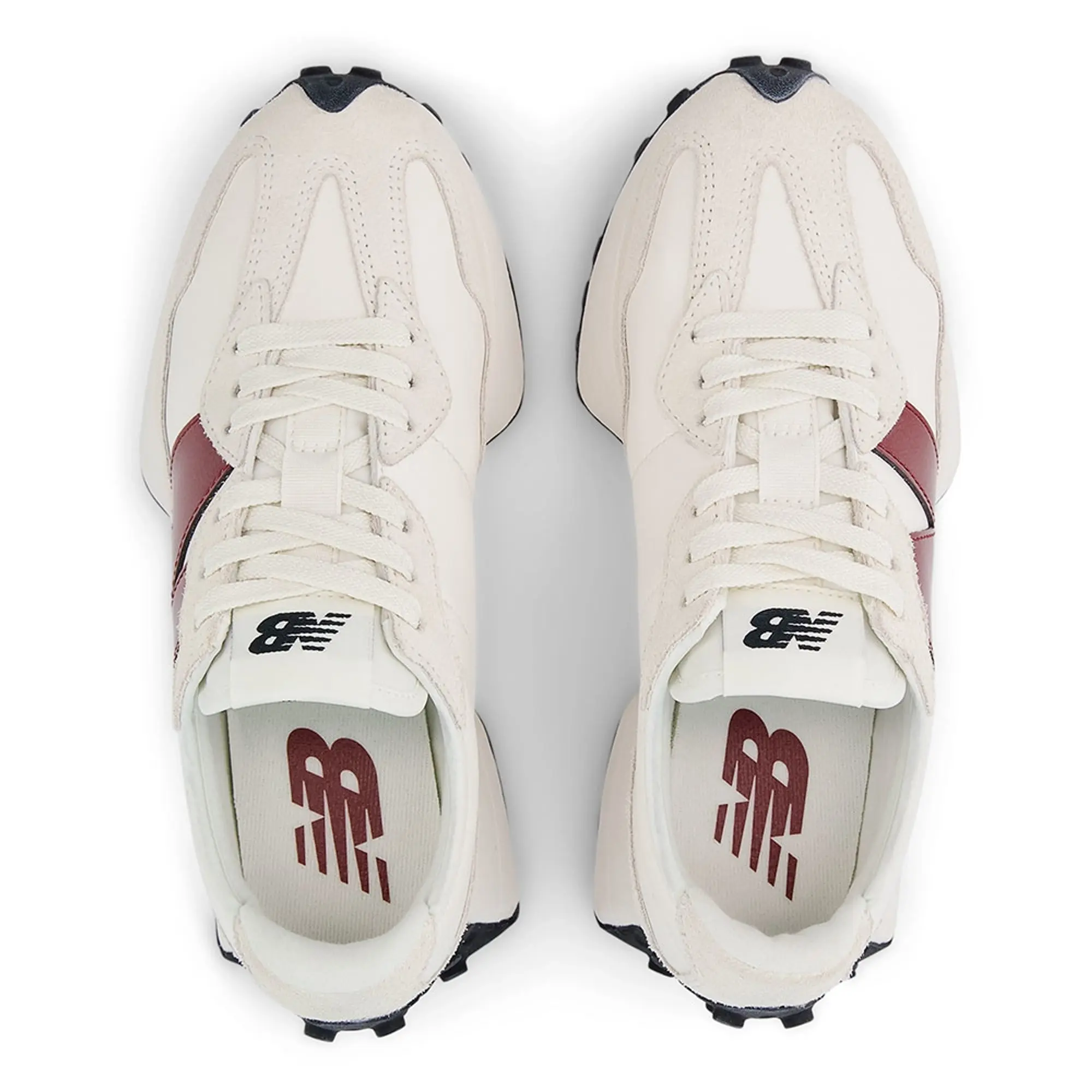 New Balance Women's 327 in White/Red Synthetic