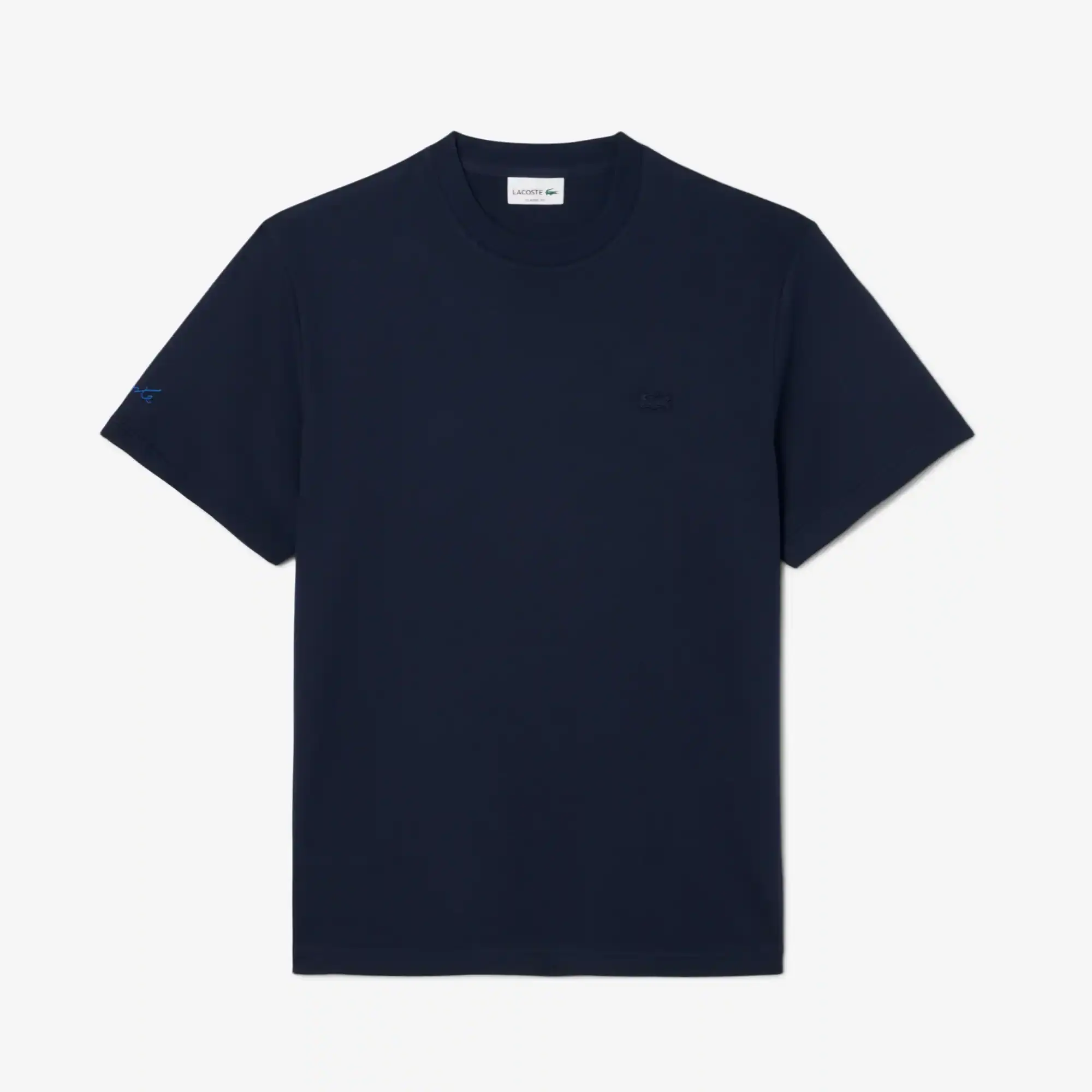 Lacoste Embroidered Signature T-shirt - Midnight Blue