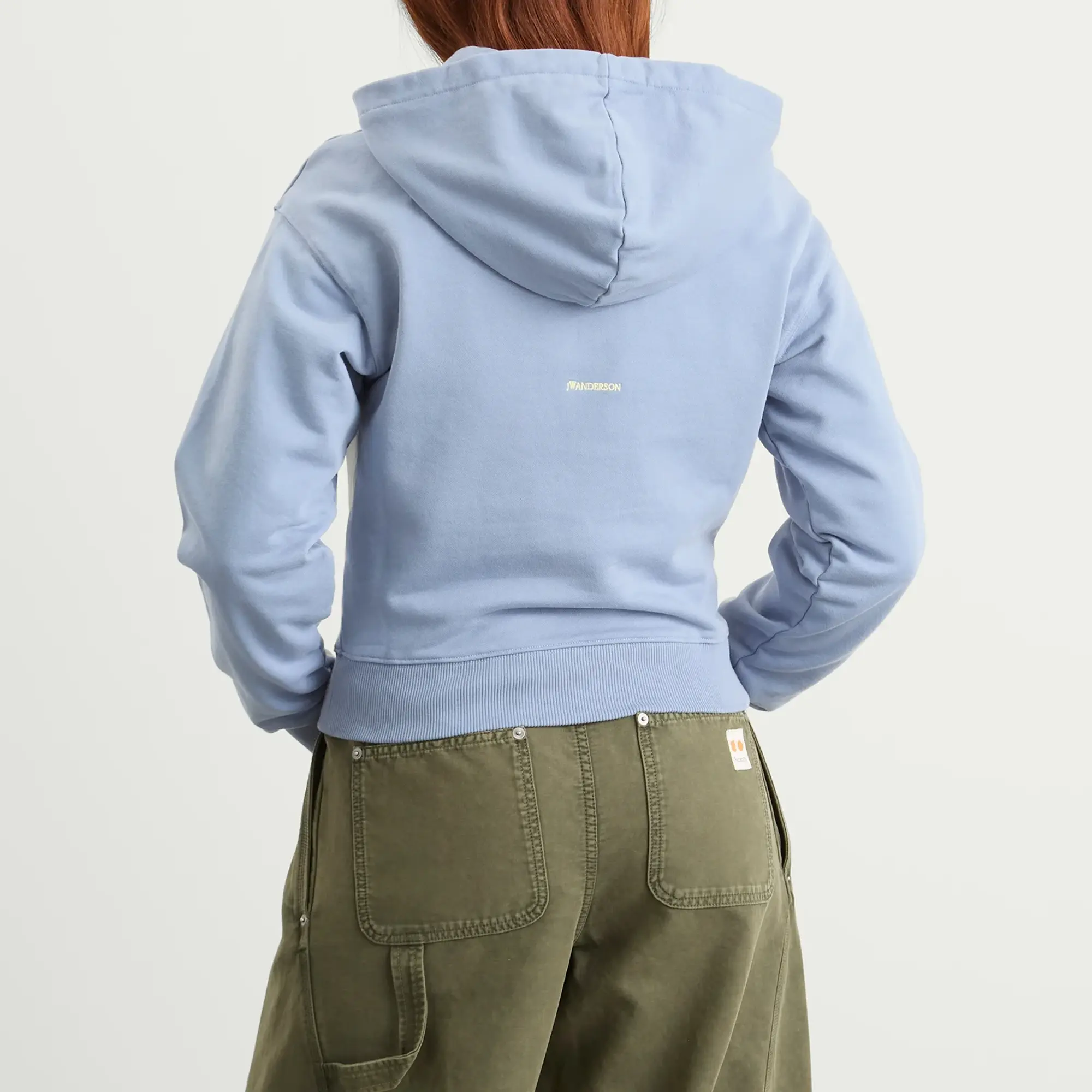 JW Anderson Women's Tied Bow Hoodie Steel Blue